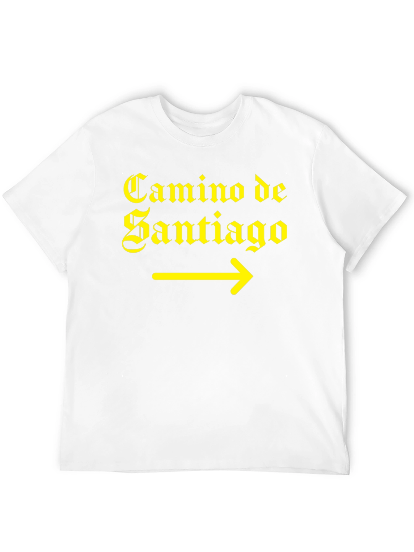 Camino de Santiago T-Shirt Yellow Arrow Black