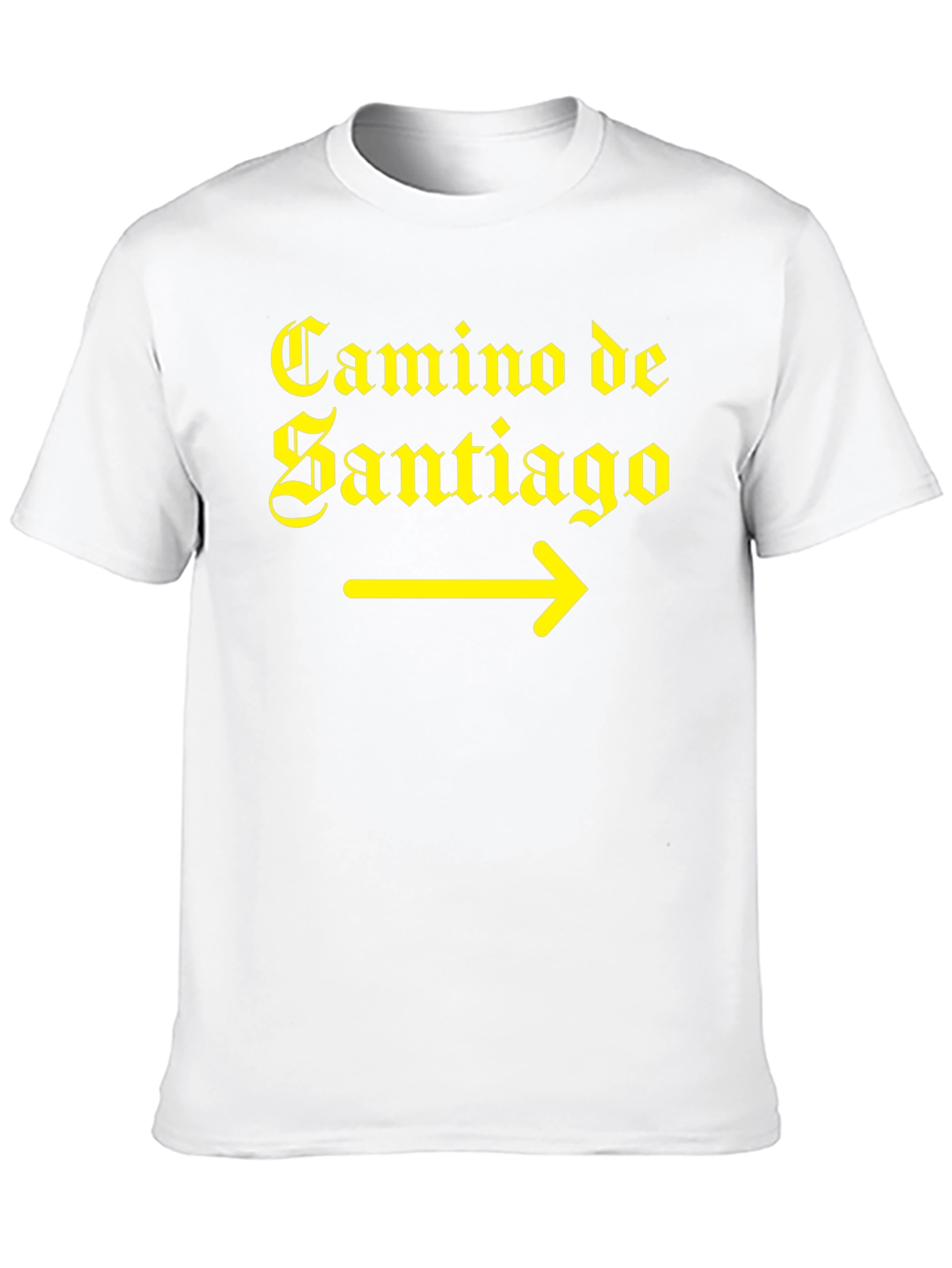 Camino de Santiago T-Shirt Yellow Arrow Black