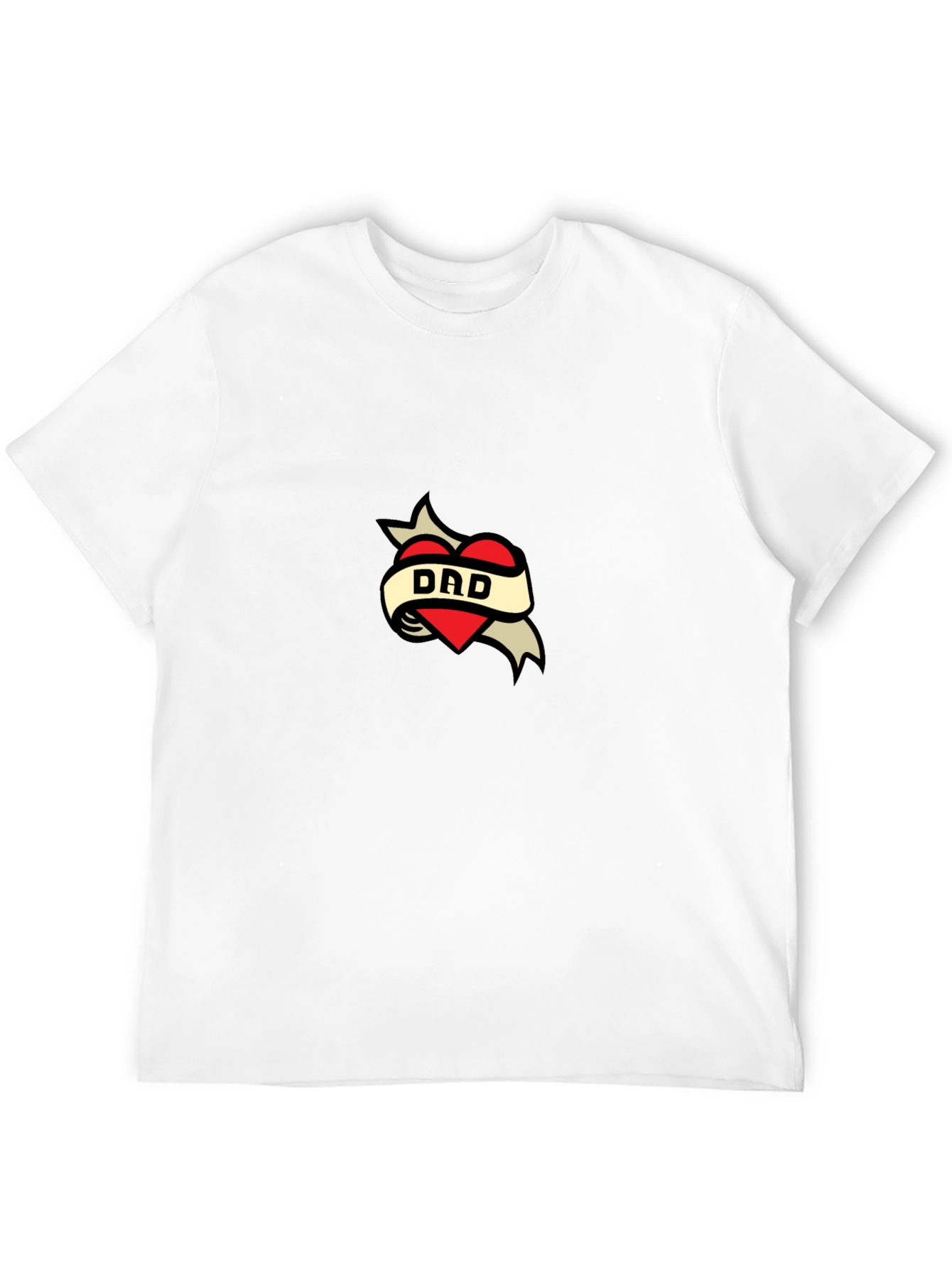 Dad Tattoo Heart Graphic T-Shirt