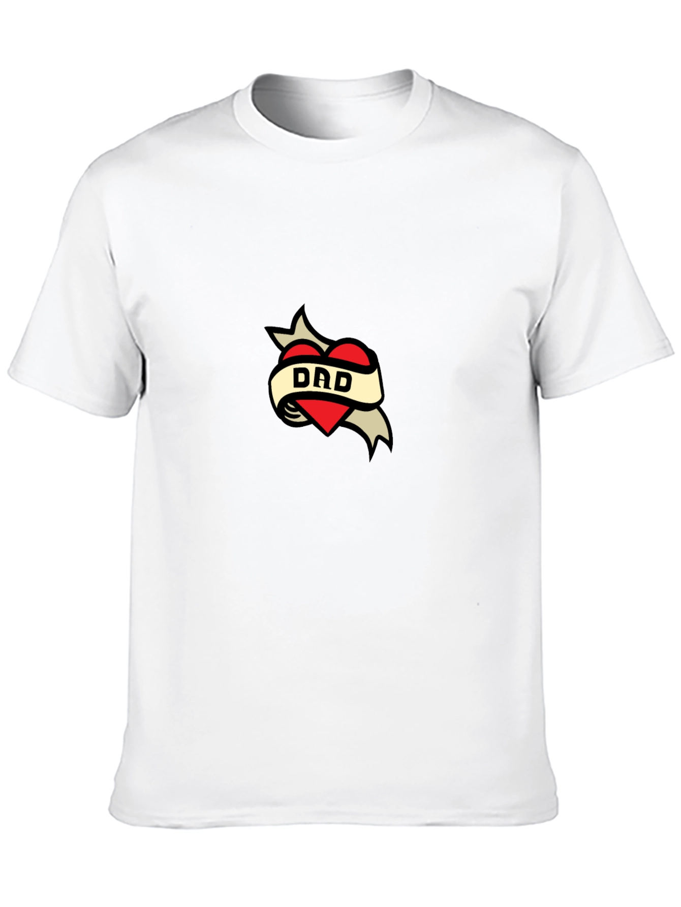 Dad Tattoo Heart Graphic T-Shirt