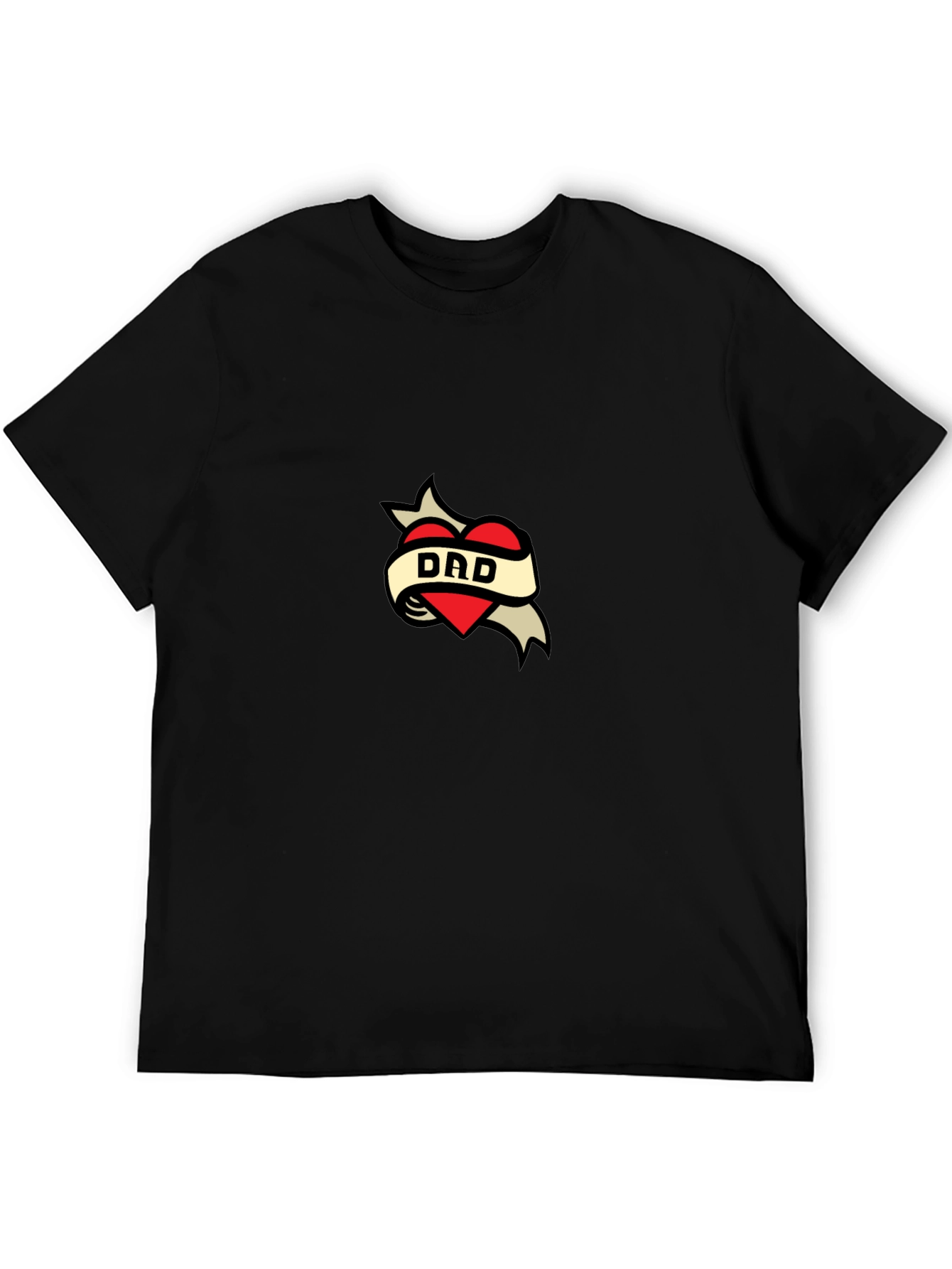 Dad Tattoo Heart Graphic T-Shirt