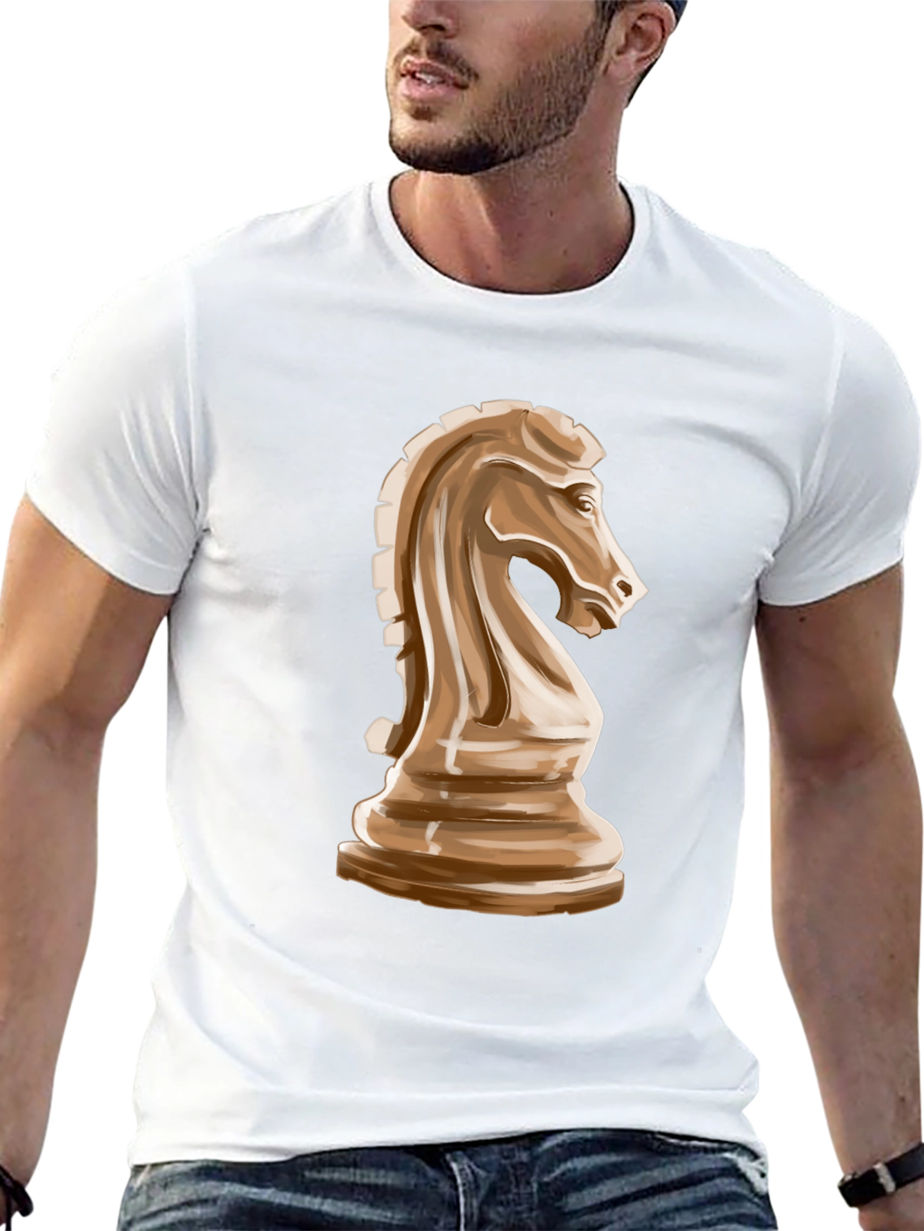 Chess Knight Graphic Tee - Stylish Casual Wear