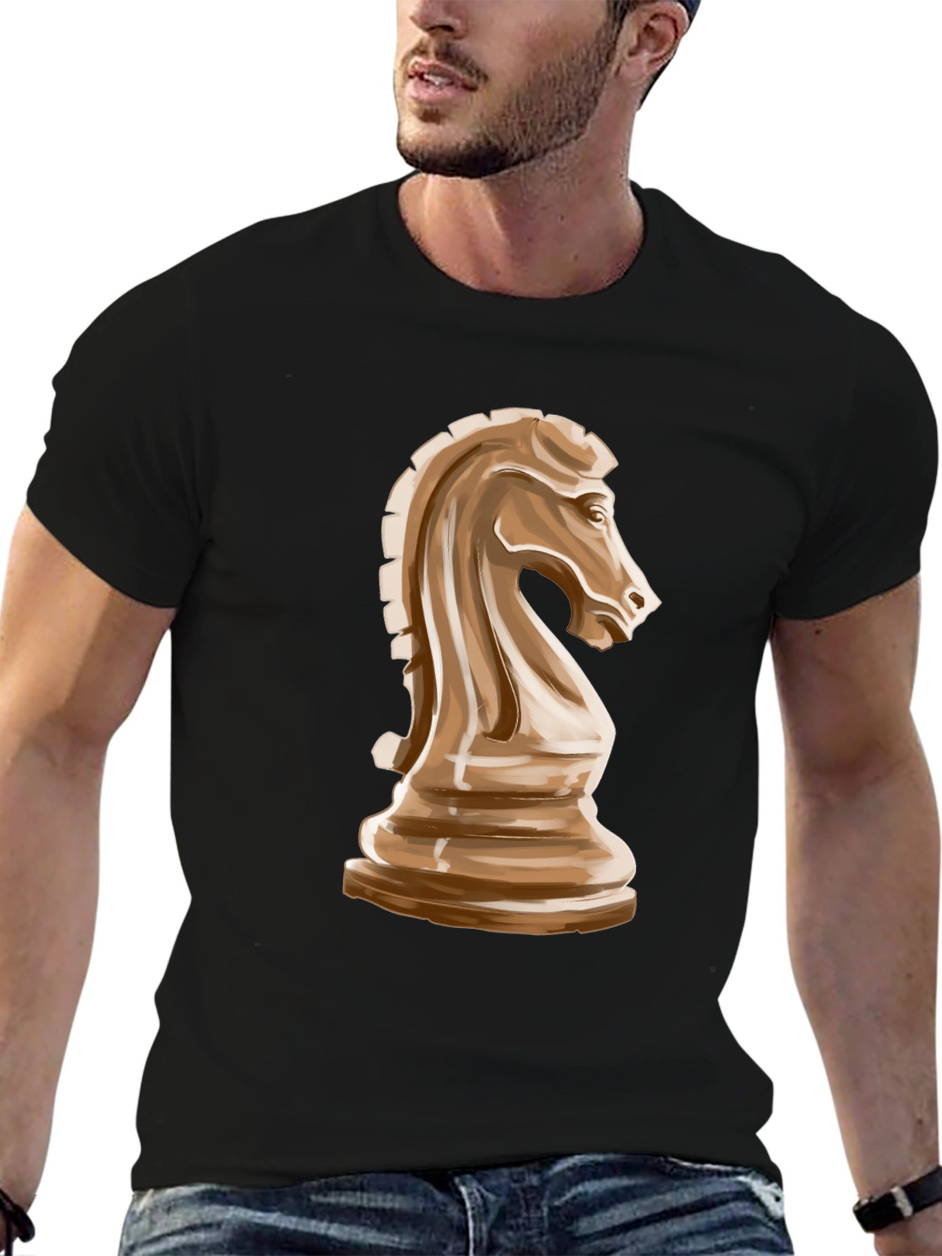 Chess Knight Graphic Tee - Stylish Casual Wear