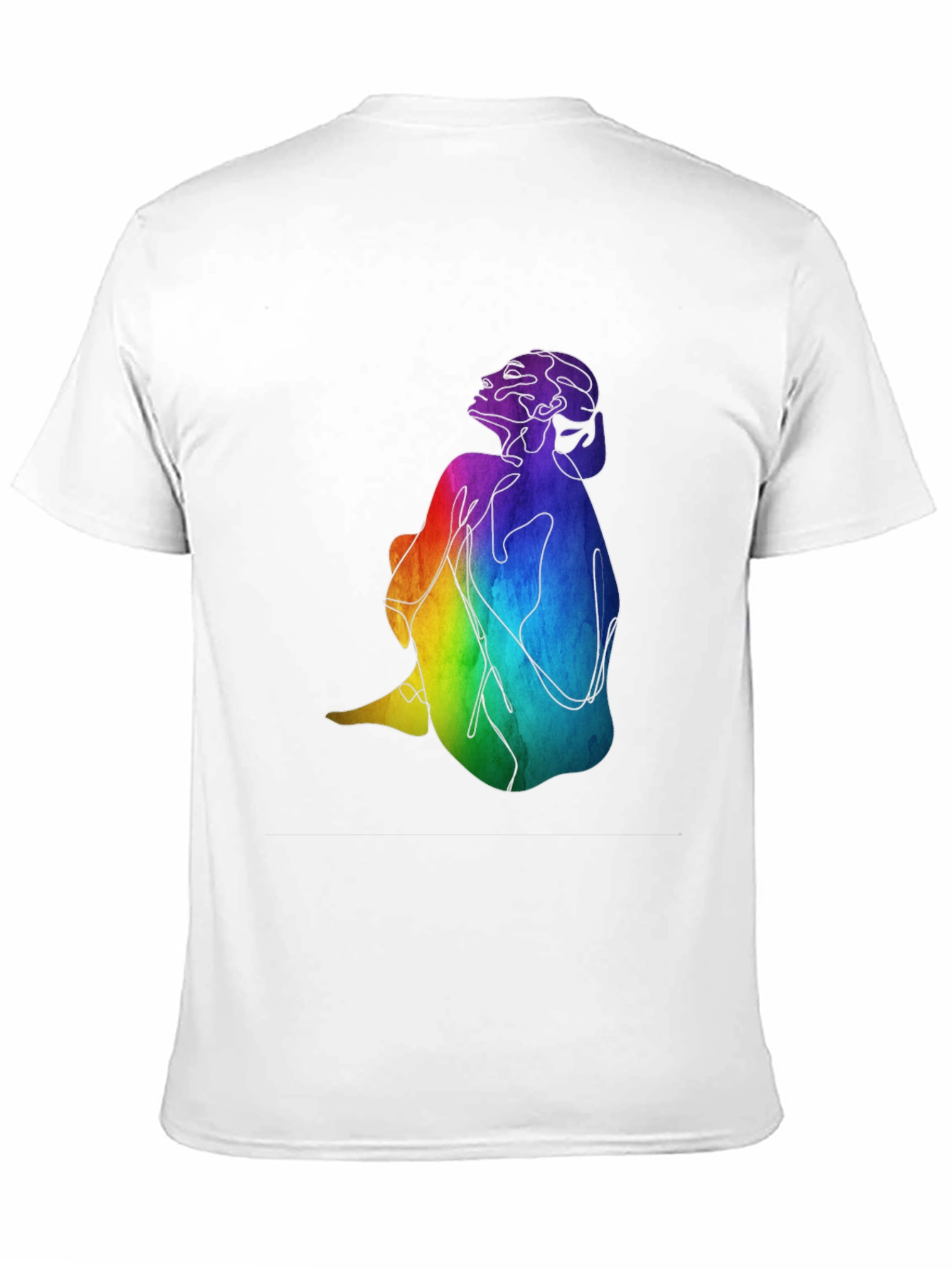 Rainbow Woman Graphic Black T-Shirt