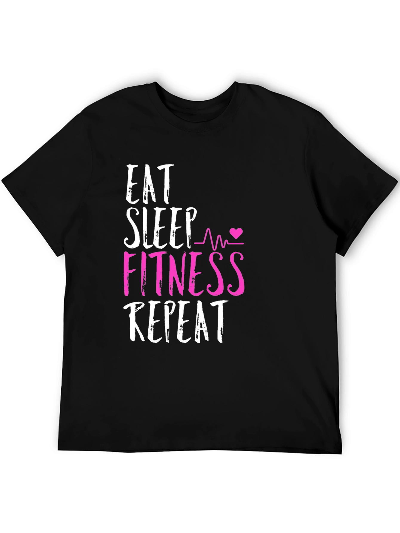 Eat Sleep Fitness Repeat Graphic Tee