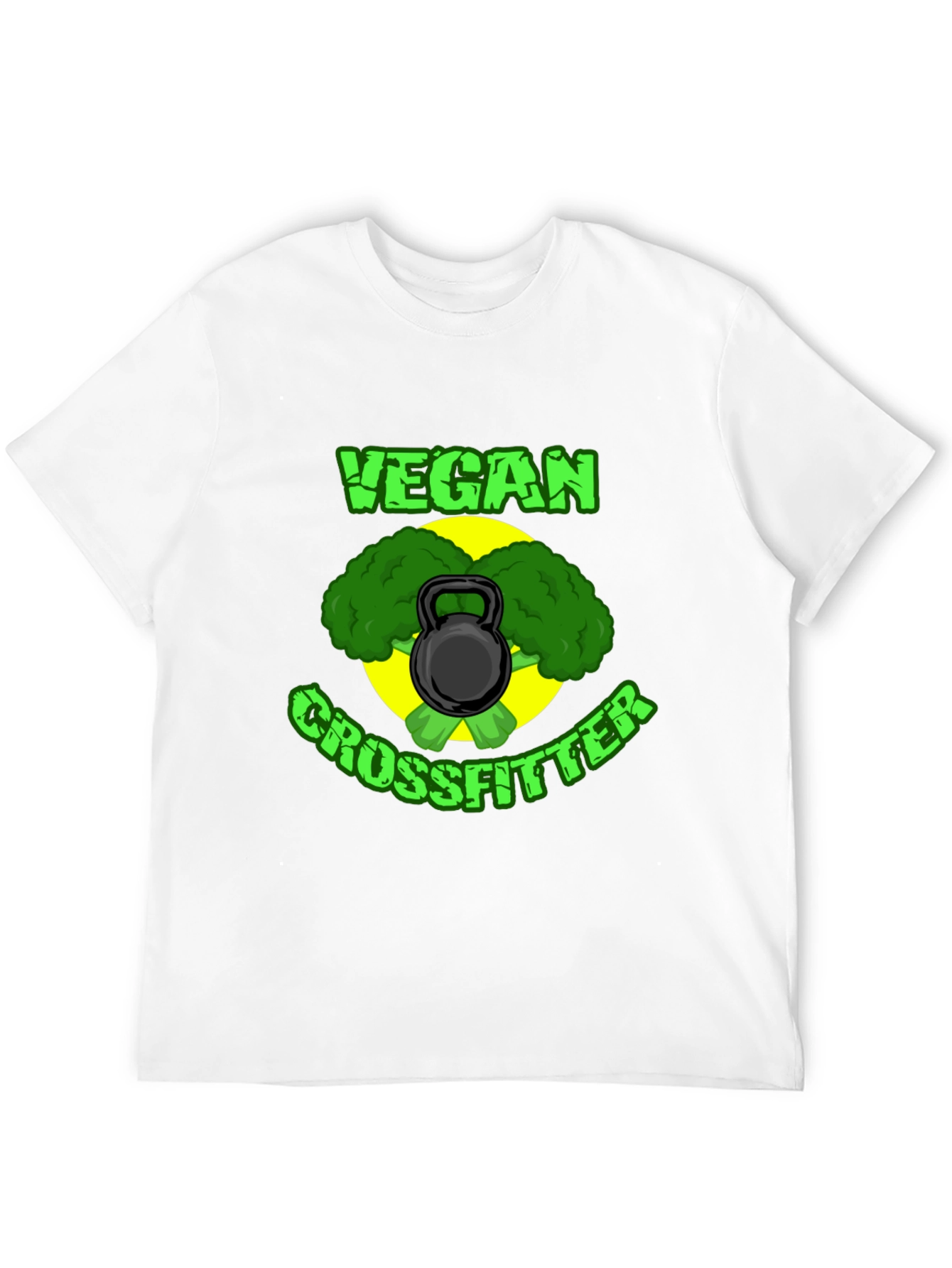 Vegan Crossfitter Black T-Shirt - Fitness & Plant-Based Power!