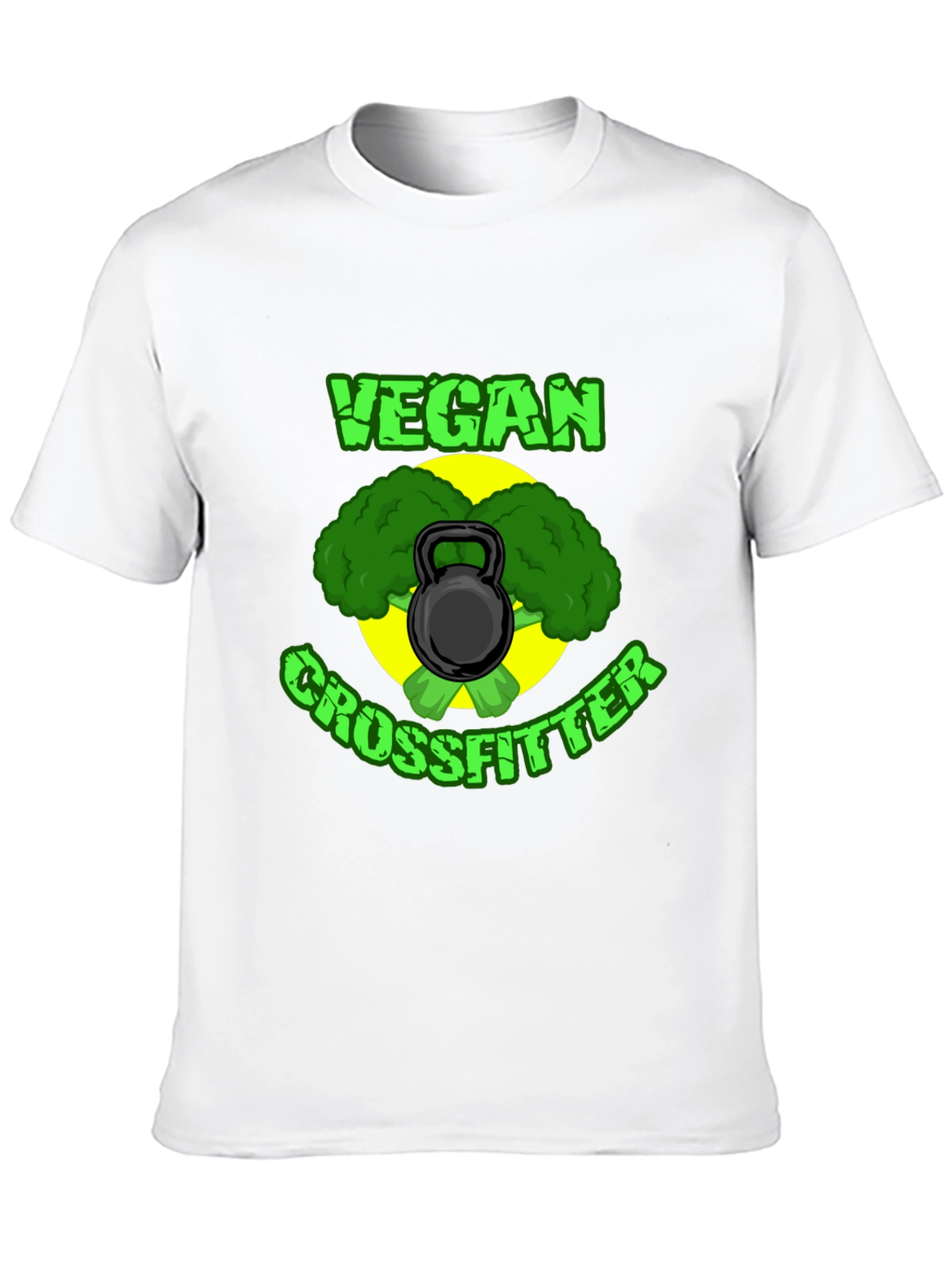 Vegan Crossfitter Black T-Shirt - Fitness & Plant-Based Power!