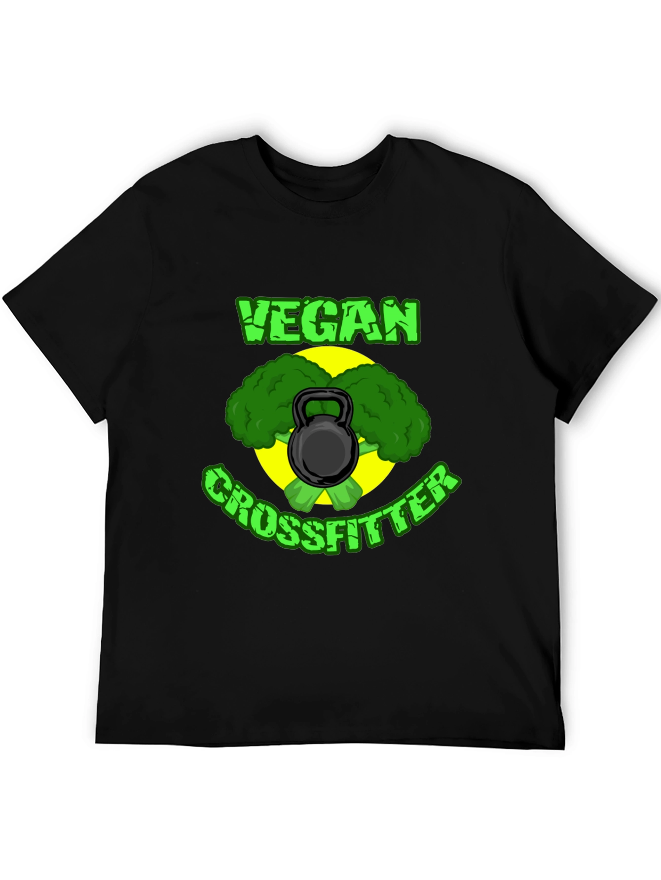 Vegan Crossfitter Black T-Shirt - Fitness & Plant-Based Power!