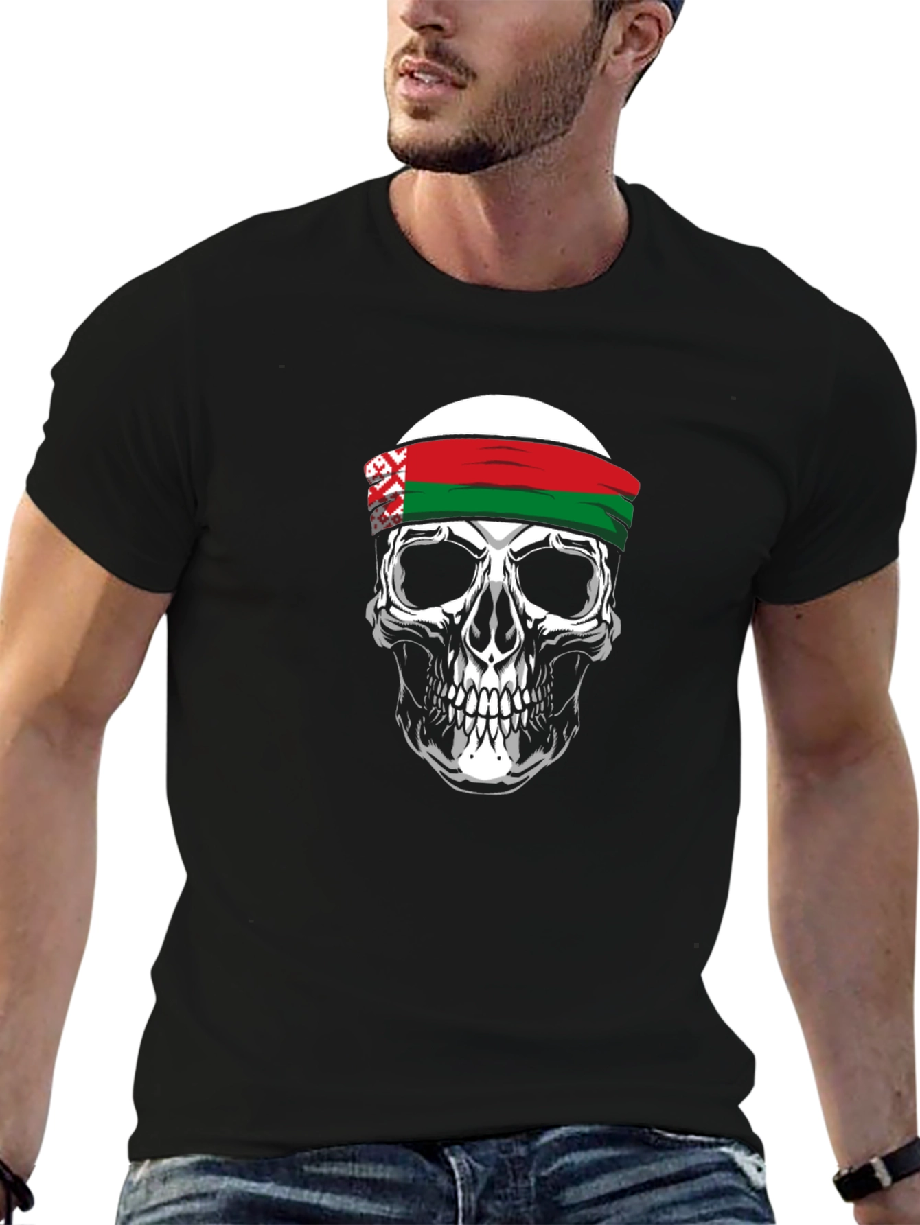 Skull Bandana Tee - Edgy Fashion Statement