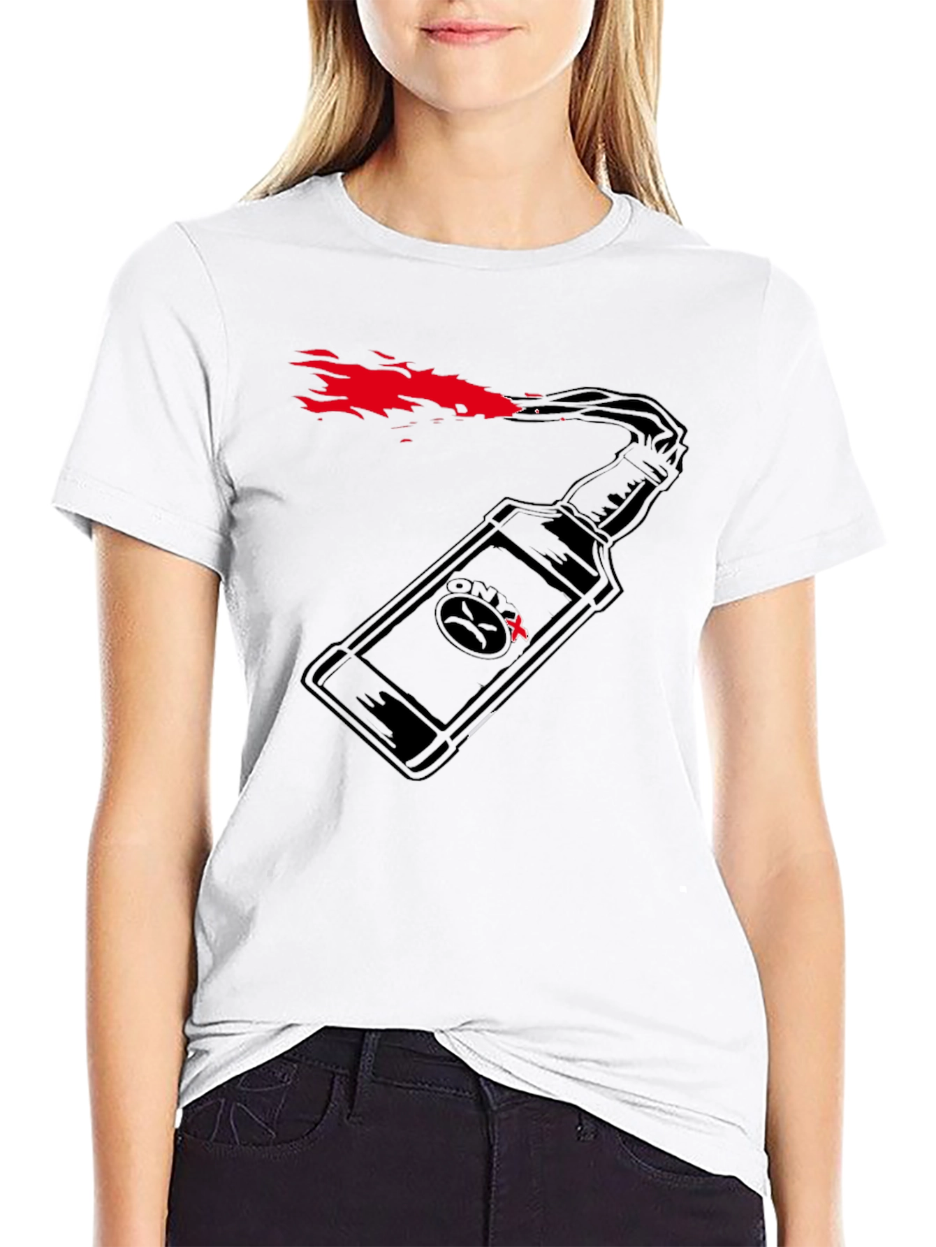 Molotov Cocktail Graphic T-Shirt - Black