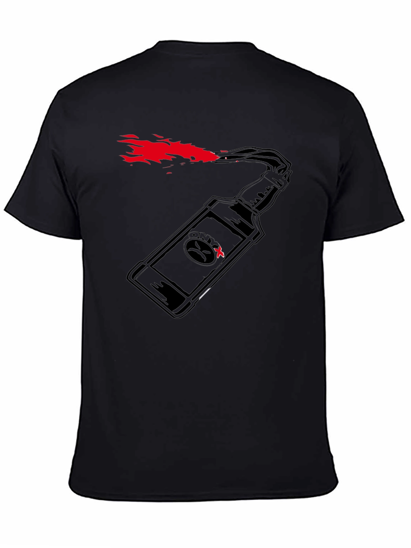 Molotov Cocktail Graphic T-Shirt - Black