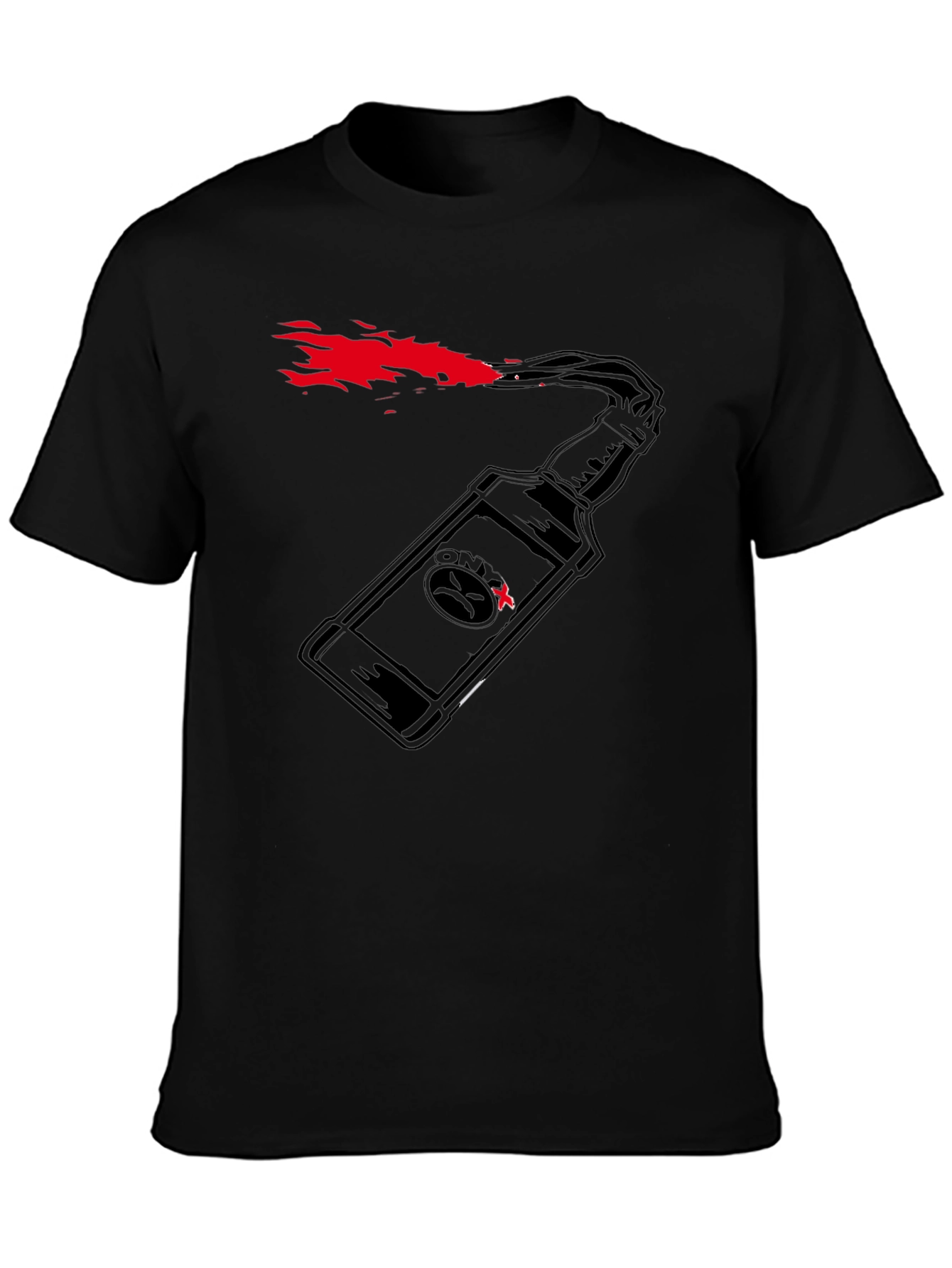 Molotov Cocktail Graphic T-Shirt - Black