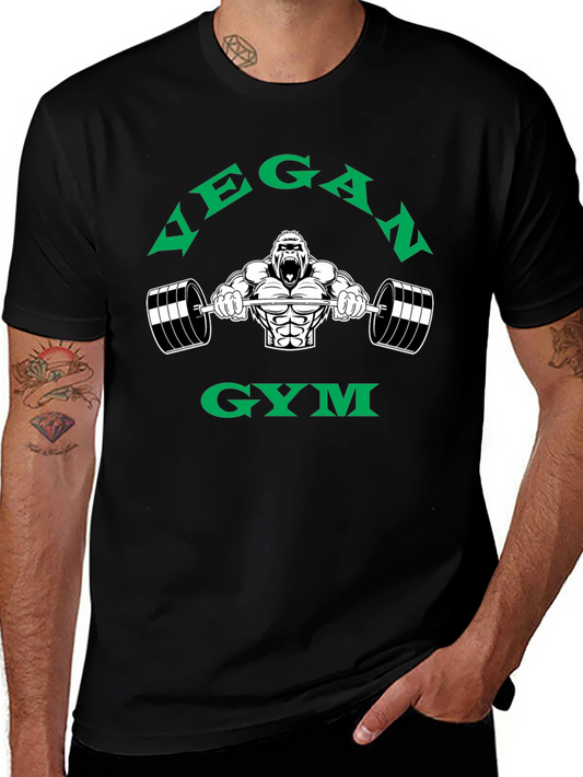 Vegan Gym Gorilla Graphic T-Shirt