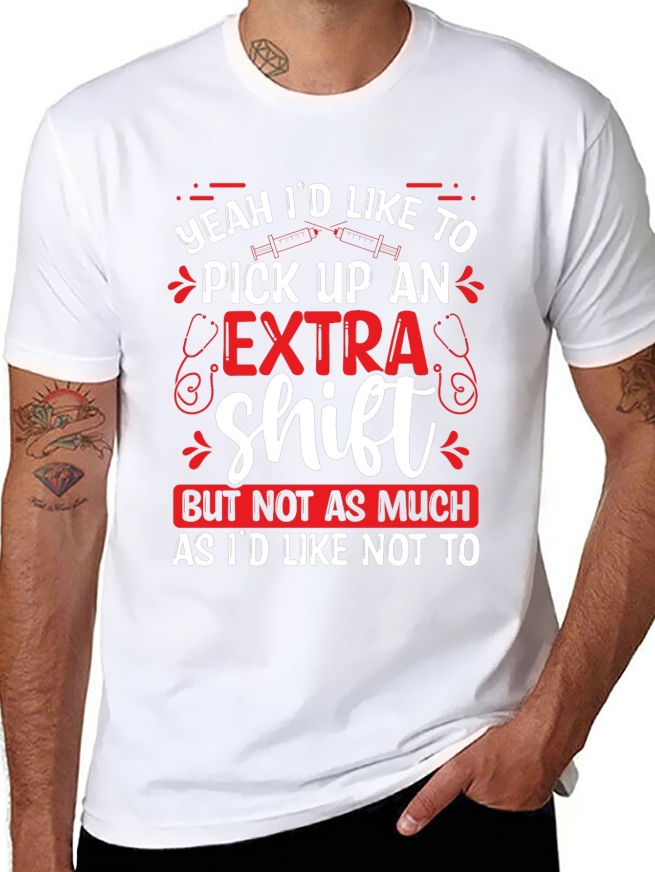 Funny Nurse Extra Shift Graphic T-Shirt