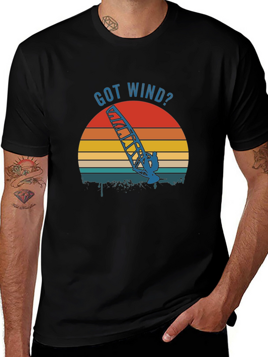 Got Wind? Retro Windsurfer Graphic Tee
