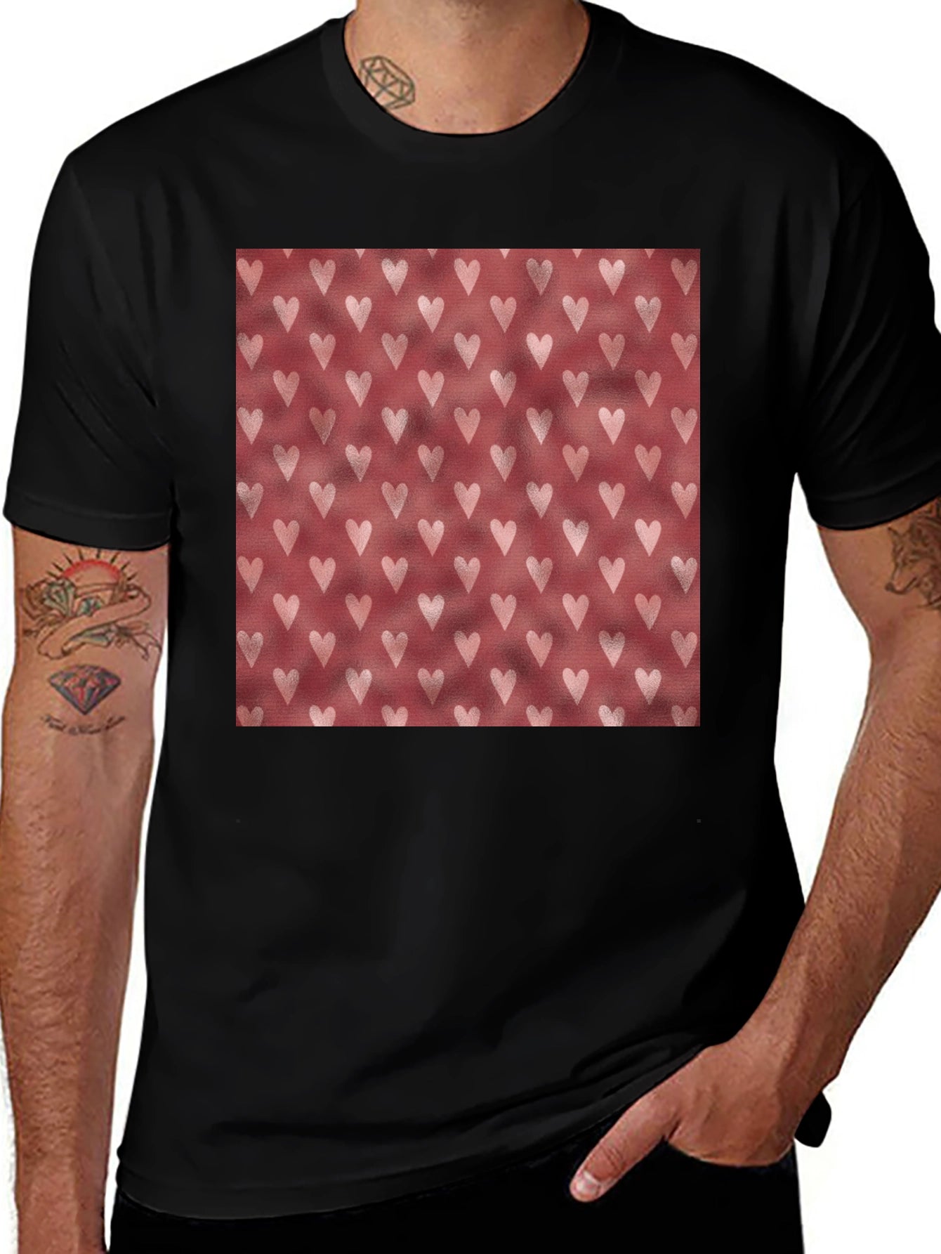 Heart Patterned T-Shirt