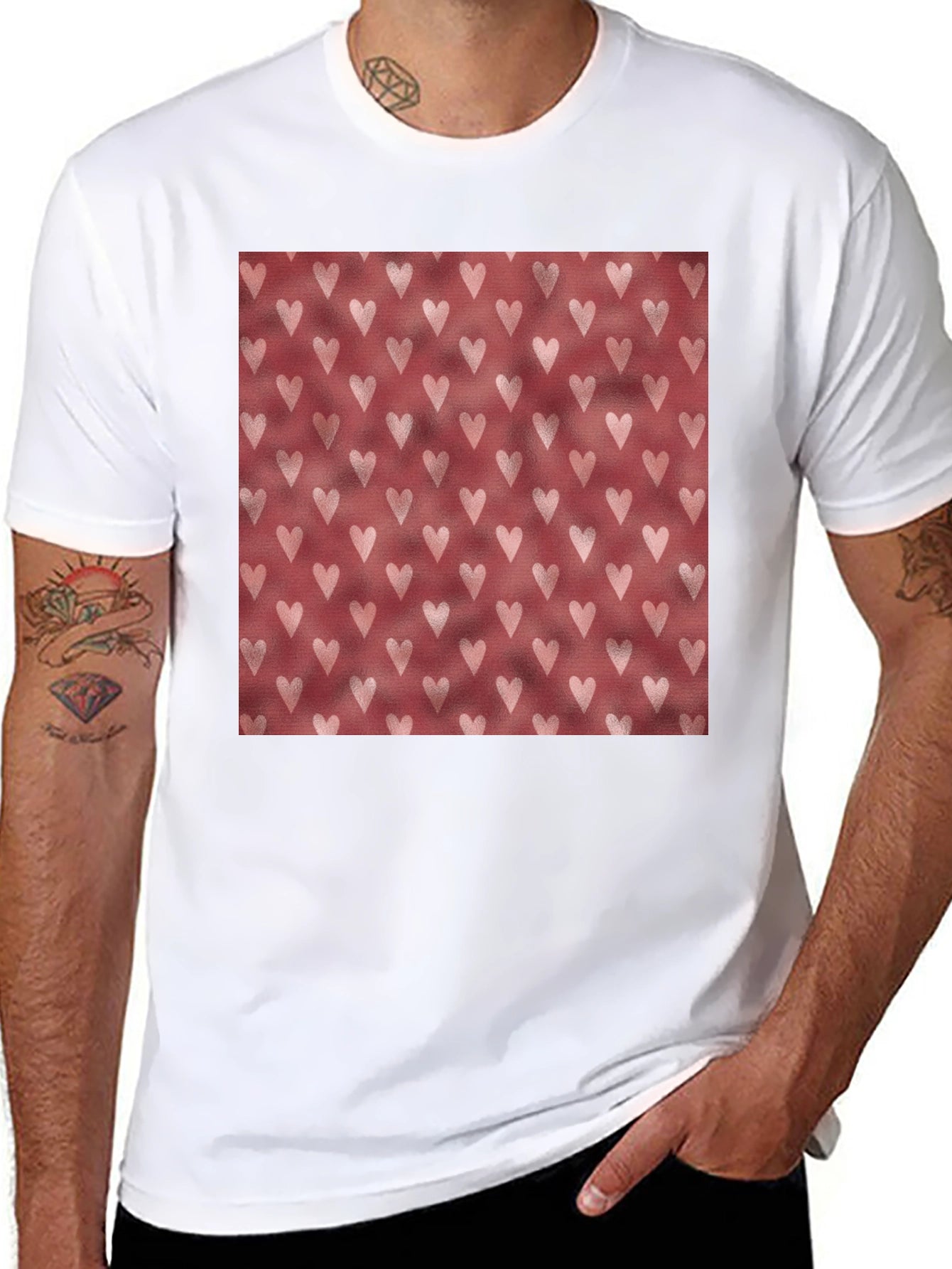 Heart Patterned T-Shirt