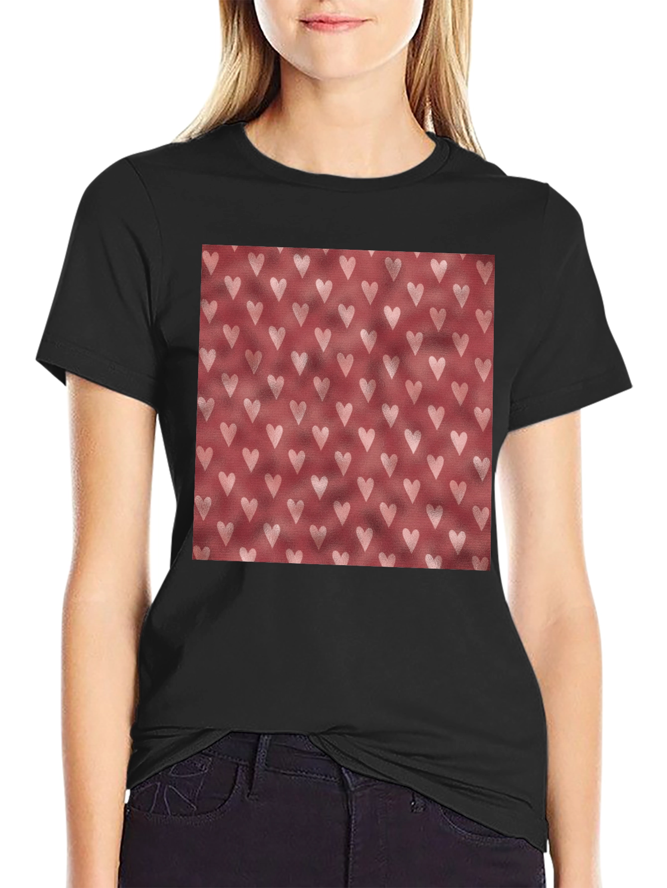 Heart Patterned T-Shirt