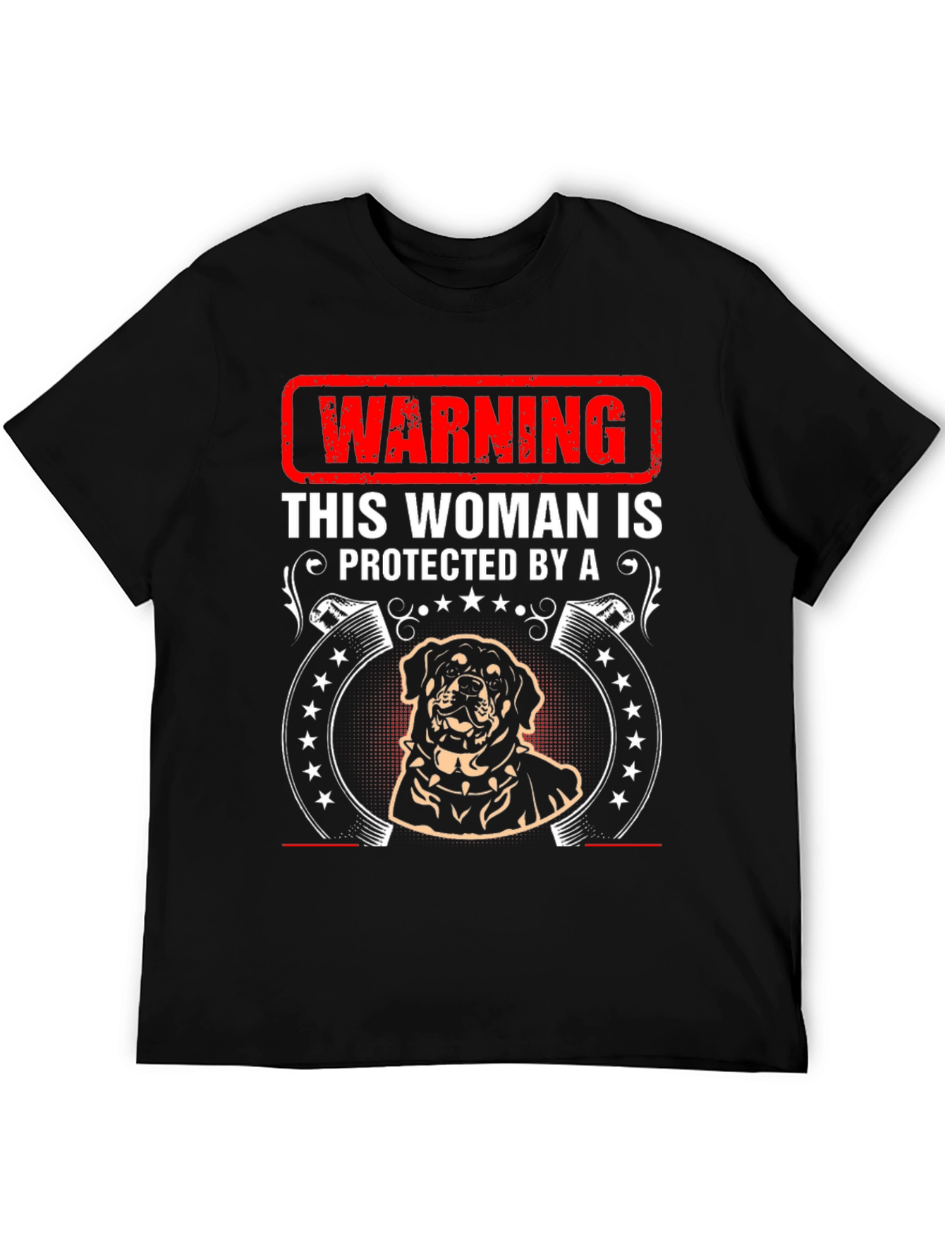 Warning Protected By Rottweiler T-Shirt