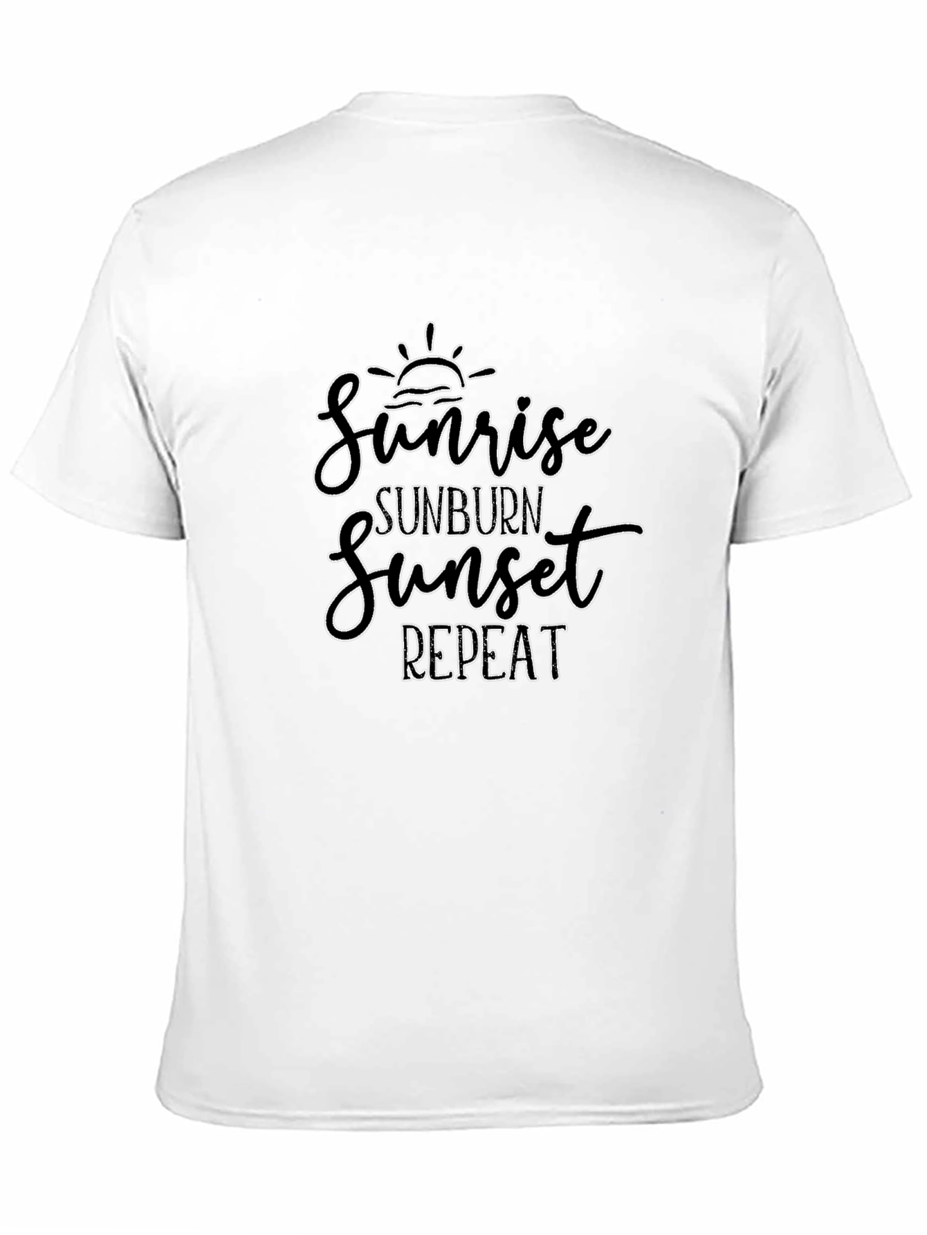 Sunrise Sunburn Sunset Repeat Black Graphic Tee