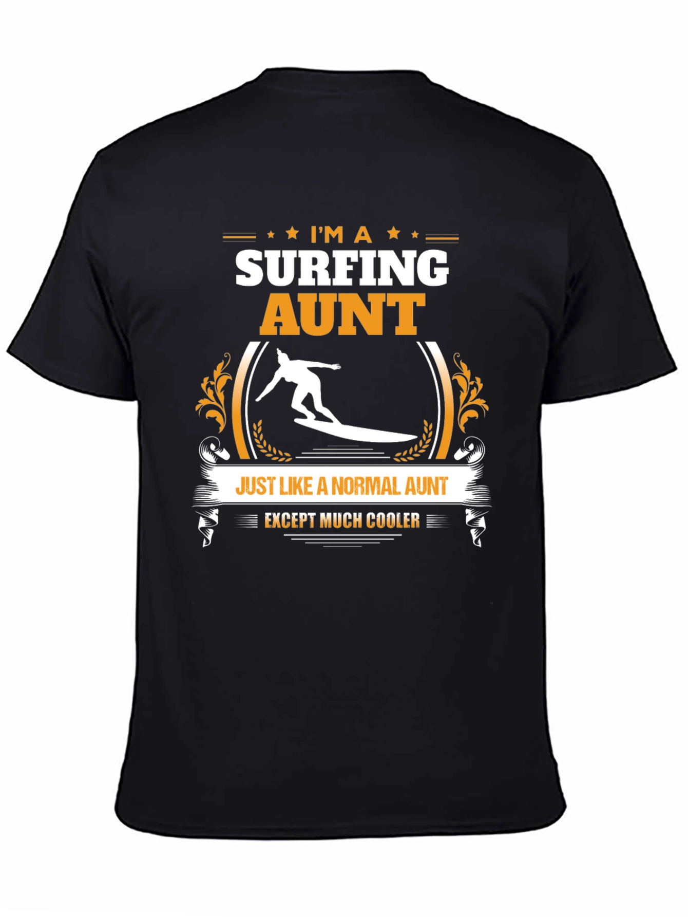 Surfing Aunt Graphic Tee - Cool Aunt Shirt