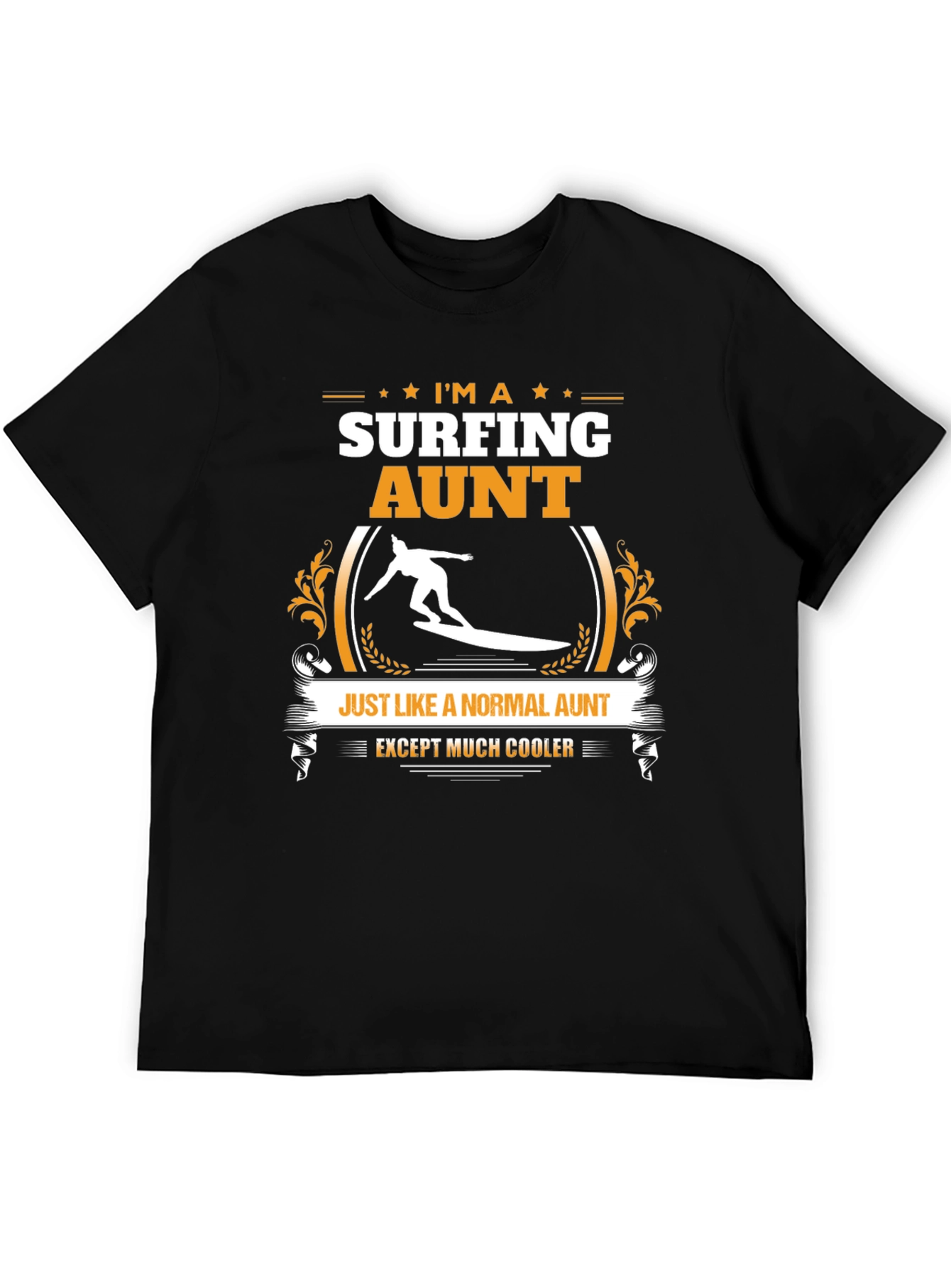 Surfing Aunt Graphic Tee - Cool Aunt Shirt