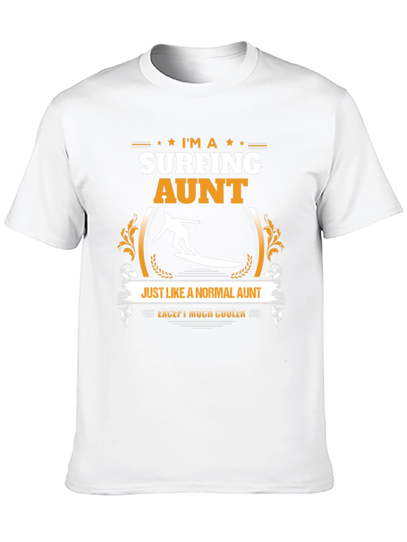 Surfing Aunt Graphic Tee - Cool Aunt Shirt
