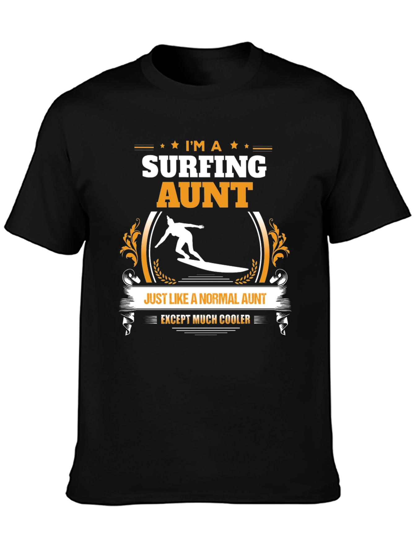 Surfing Aunt Graphic Tee - Cool Aunt Shirt