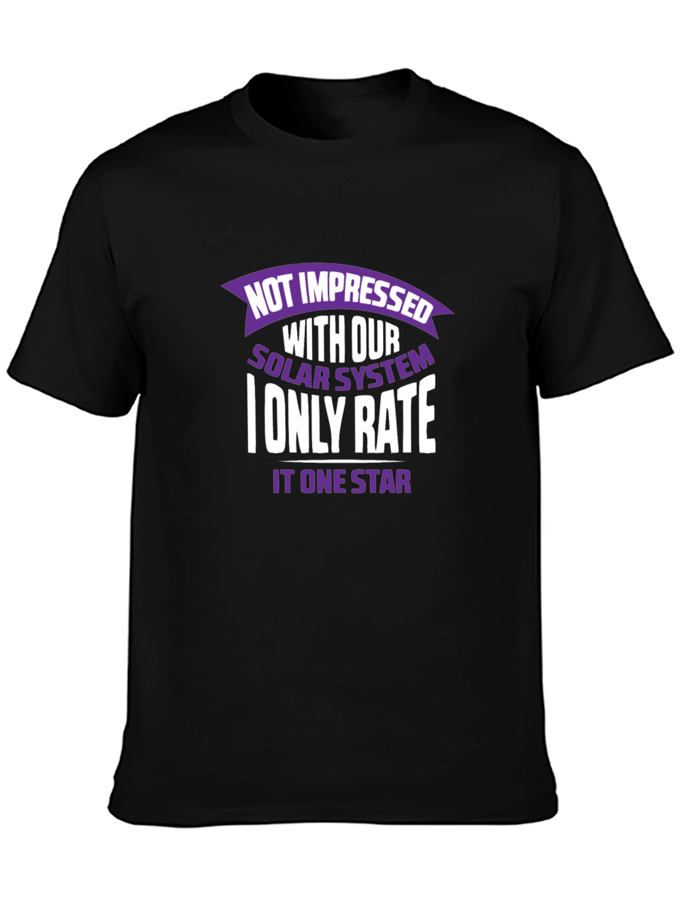 Not Impressed Solar System Graphic T-Shirt