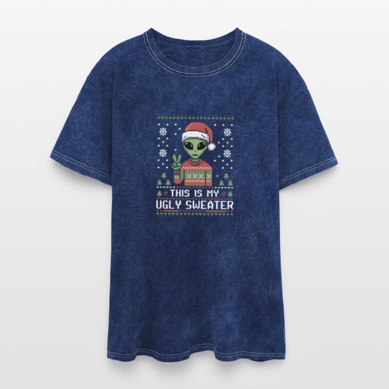 Ugly Christmas sweater party Alien Ufo Xmas fun