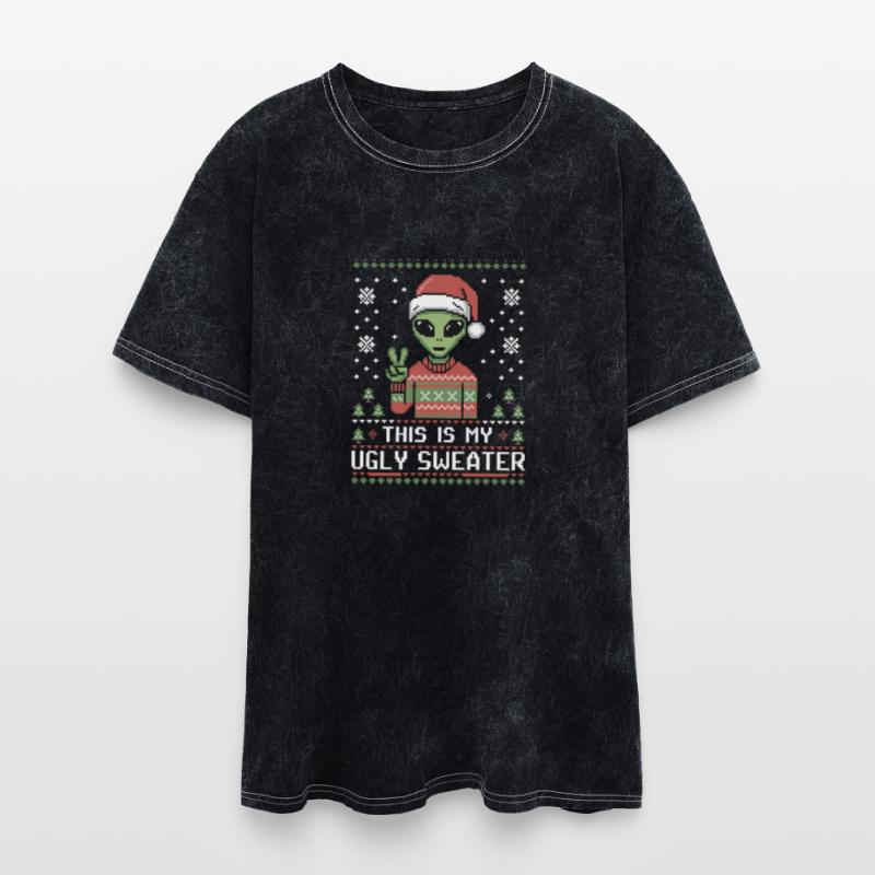 Ugly Christmas sweater party Alien Ufo Xmas fun