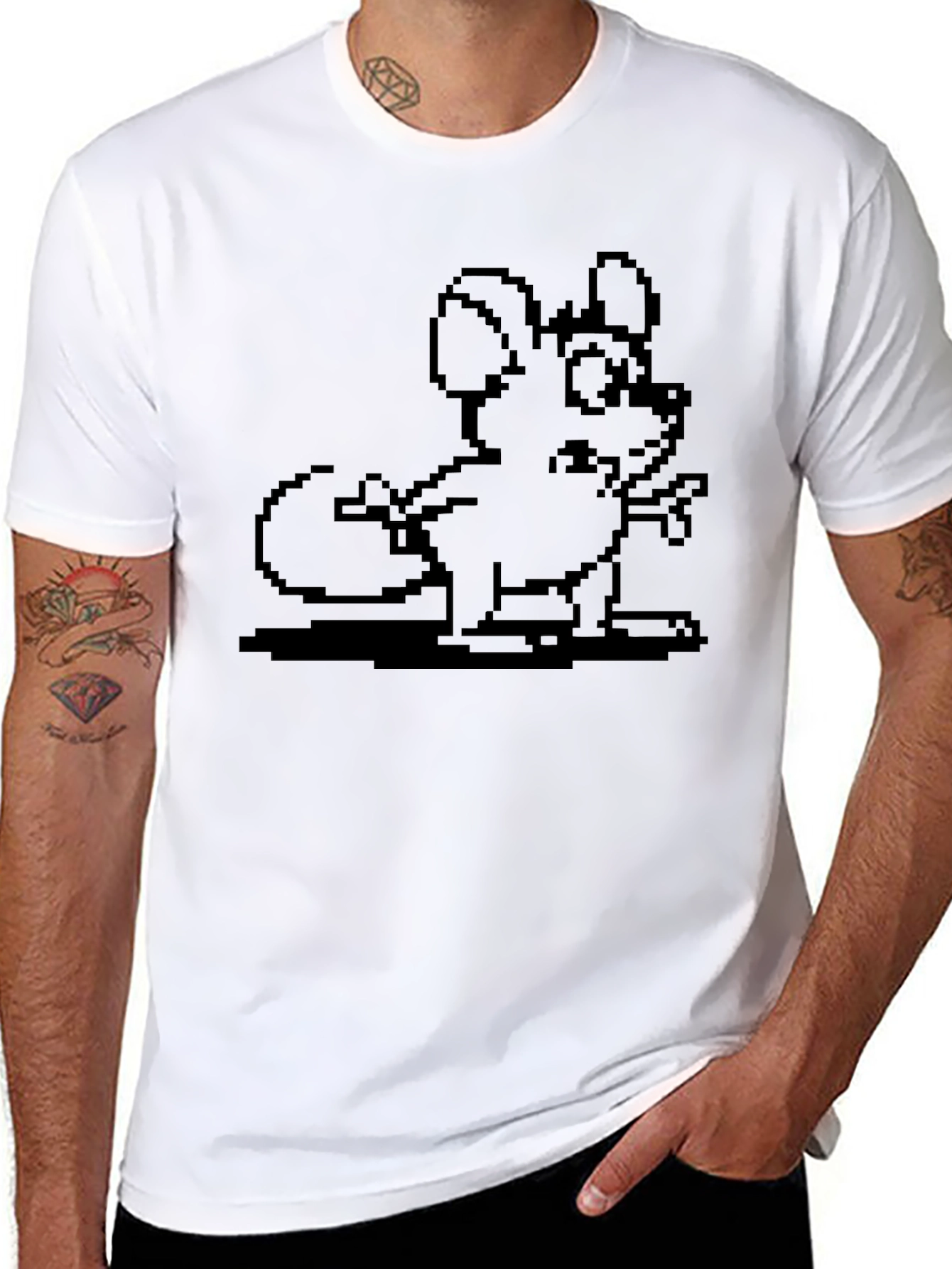 Pixel Mouse Graphic Tee - Classic Black