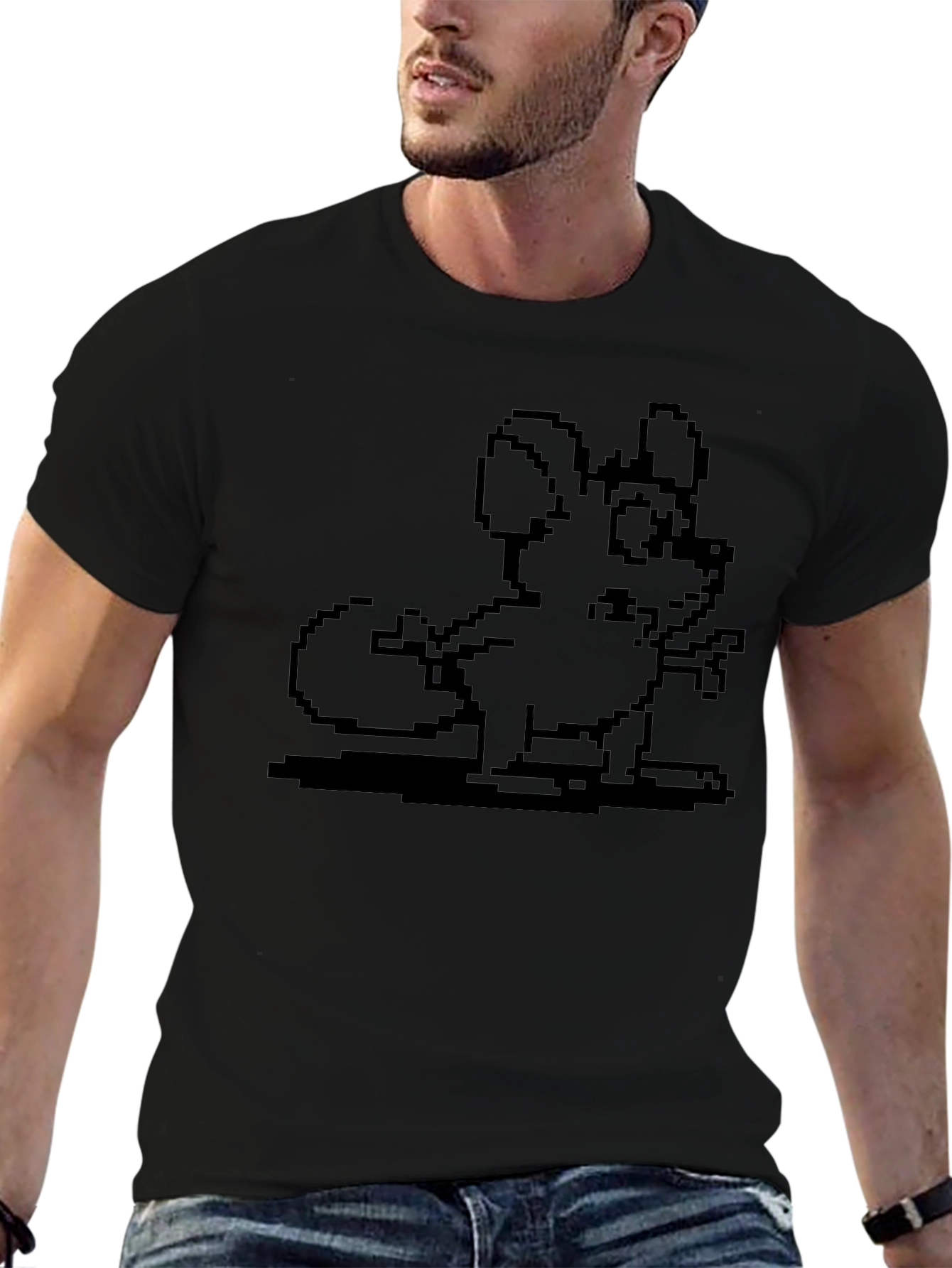 Pixel Mouse Graphic Tee - Classic Black
