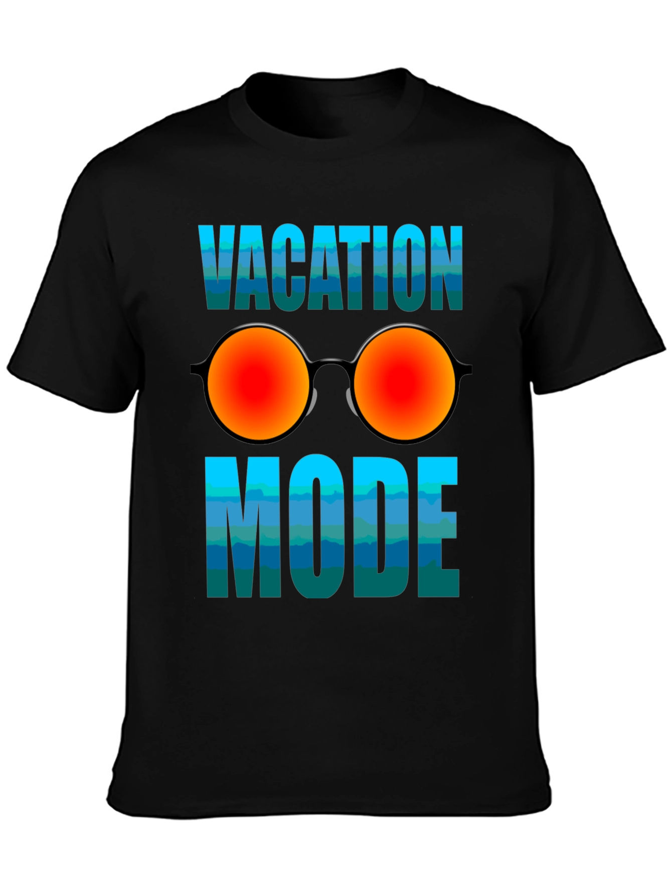 Vacation Mode T-Shirt with Sunglasses Graphic - Relaxed Fit