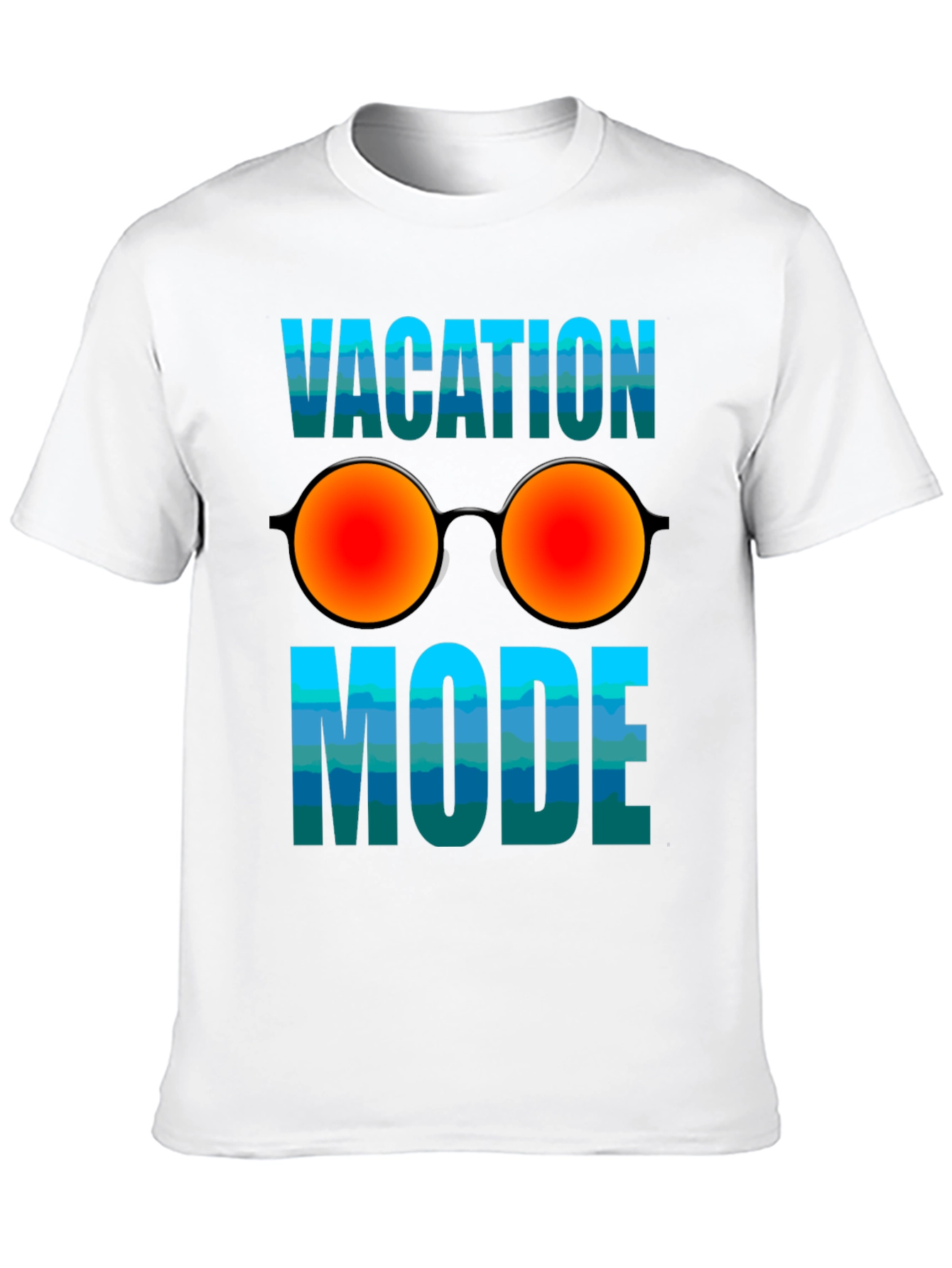 Vacation Mode T-Shirt with Sunglasses Graphic - Relaxed Fit