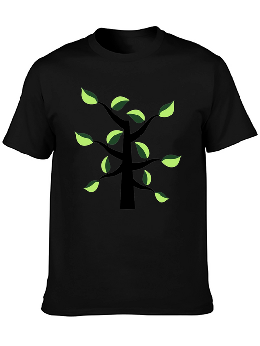 Nature Inspired Tree Graphic Tee - Black