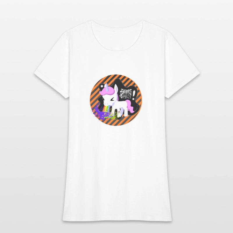 Unicorns get airsick when riding on rainbows