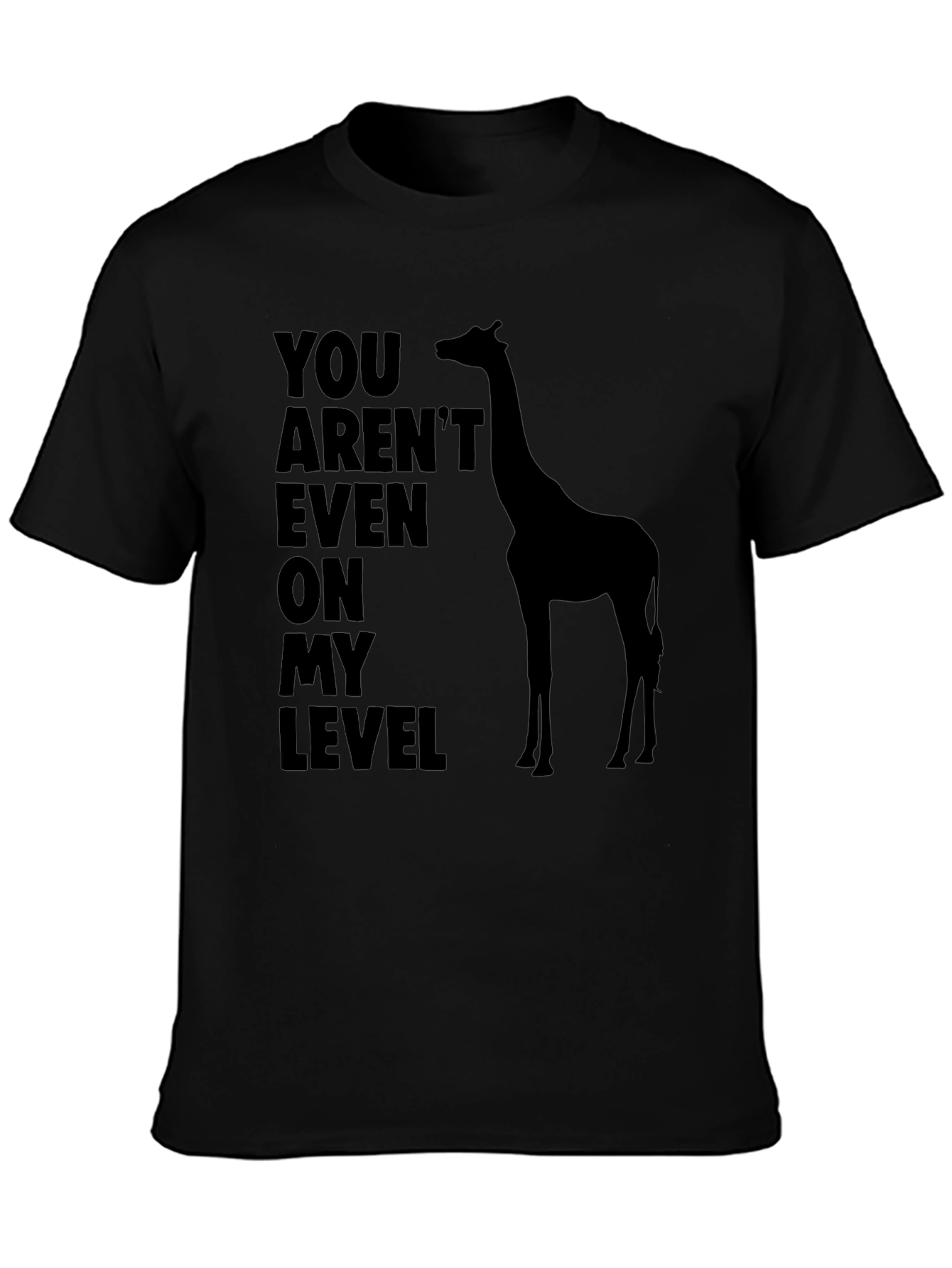 Giraffe Level T-Shirt - Mens Funny Graphic Tee