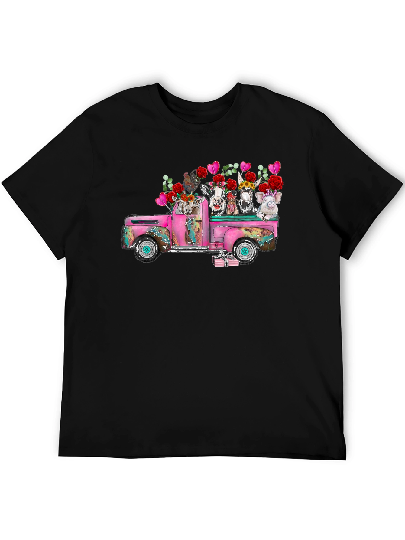 Farm Animals in Truck Graphic T-Shirt