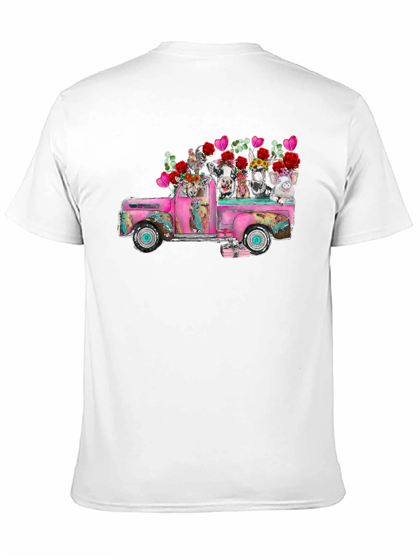 Farm Animals in Truck Graphic T-Shirt