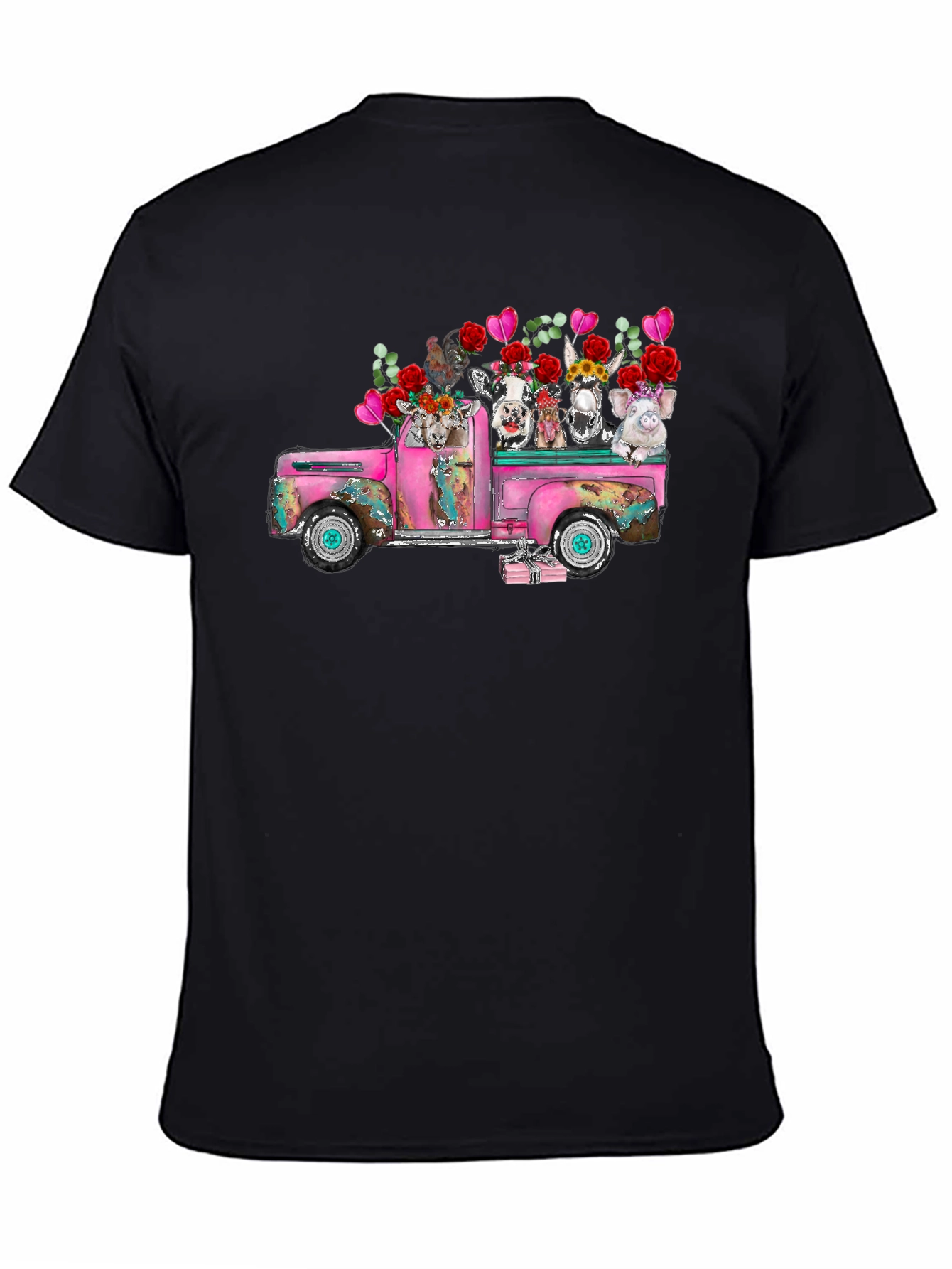 Farm Animals in Truck Graphic T-Shirt