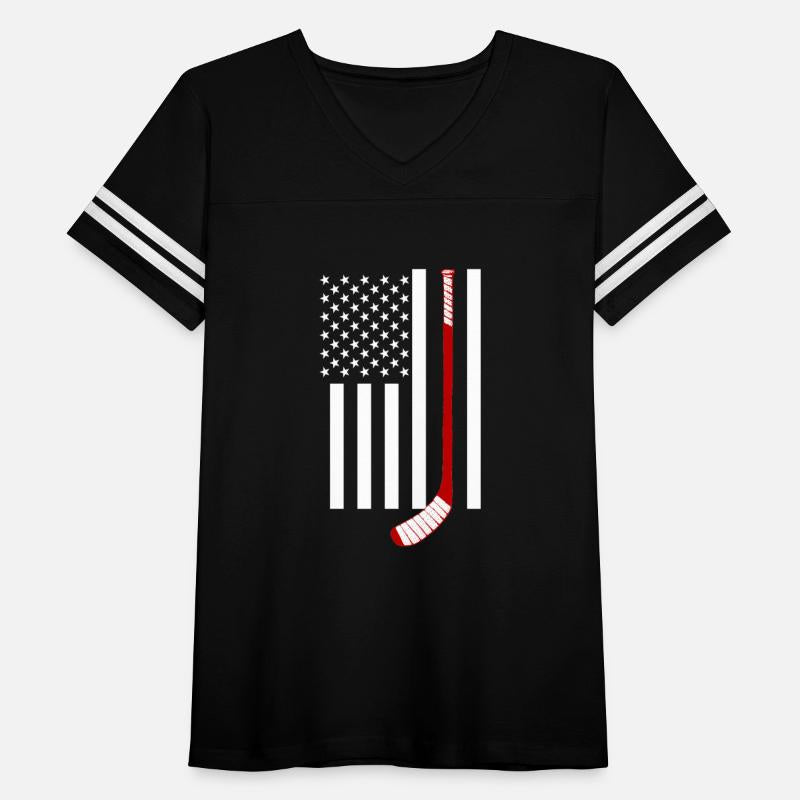 USA Flag With Hockey