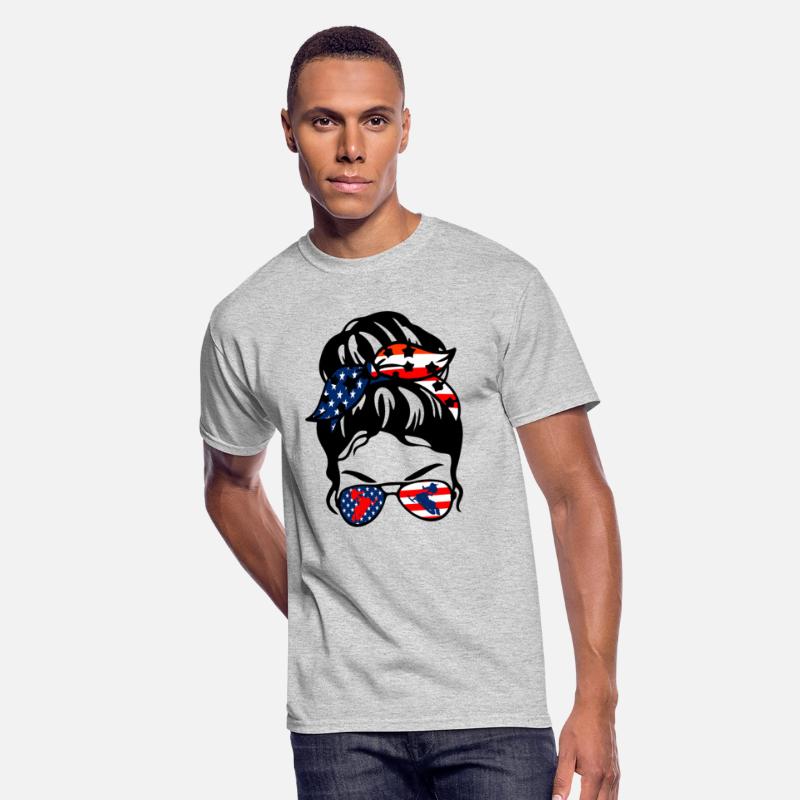 USA Snowmobile Girl American Flag Snowmobiler