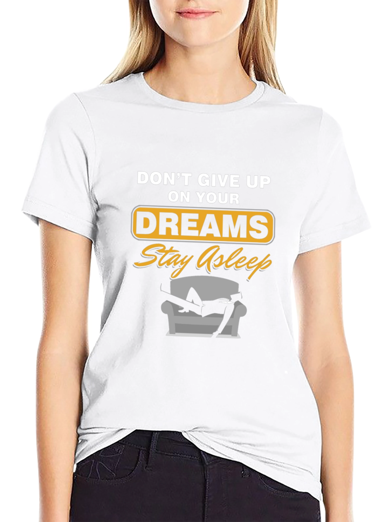 Funny Dreams Stay Asleep Graphic Tee
