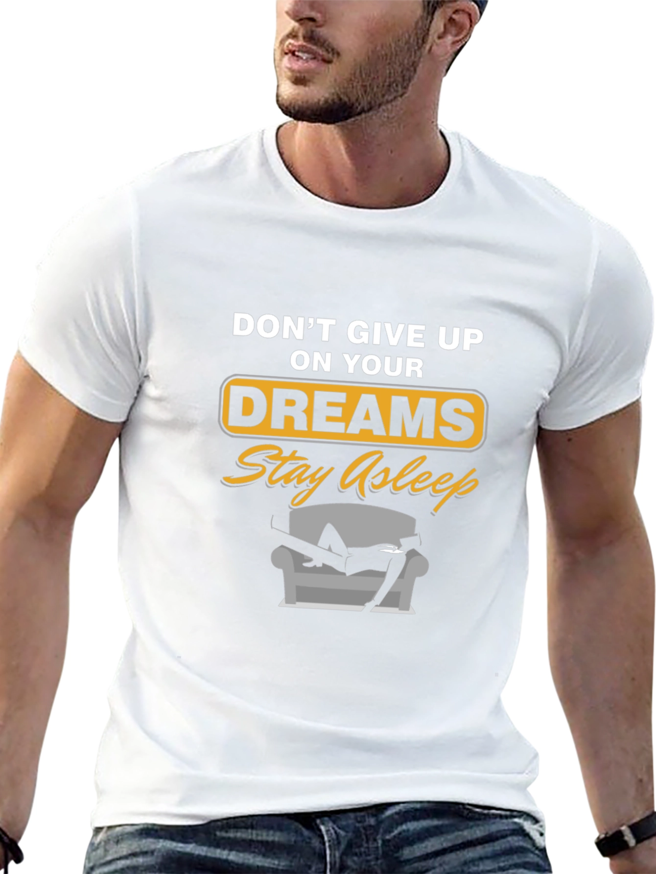Funny Dreams Stay Asleep Graphic Tee