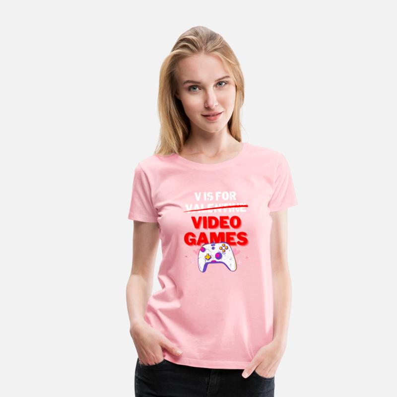 v is for video games vintage Valentines Day Gamer