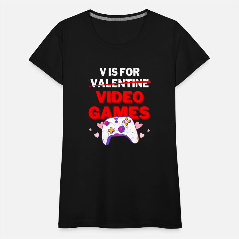 v is for video games vintage Valentines Day Gamer