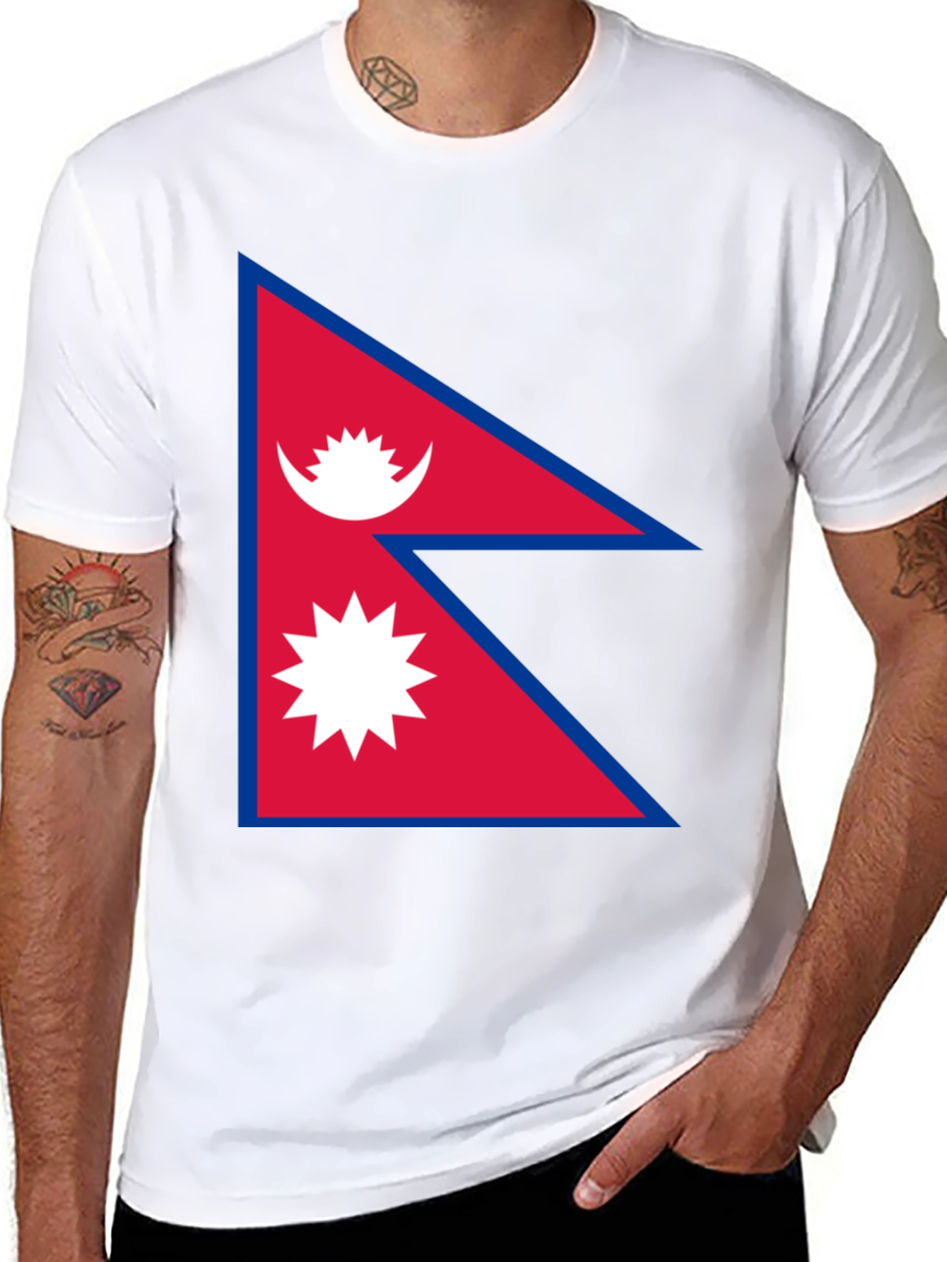 Nepal Flag T-Shirt - Graphic Tee