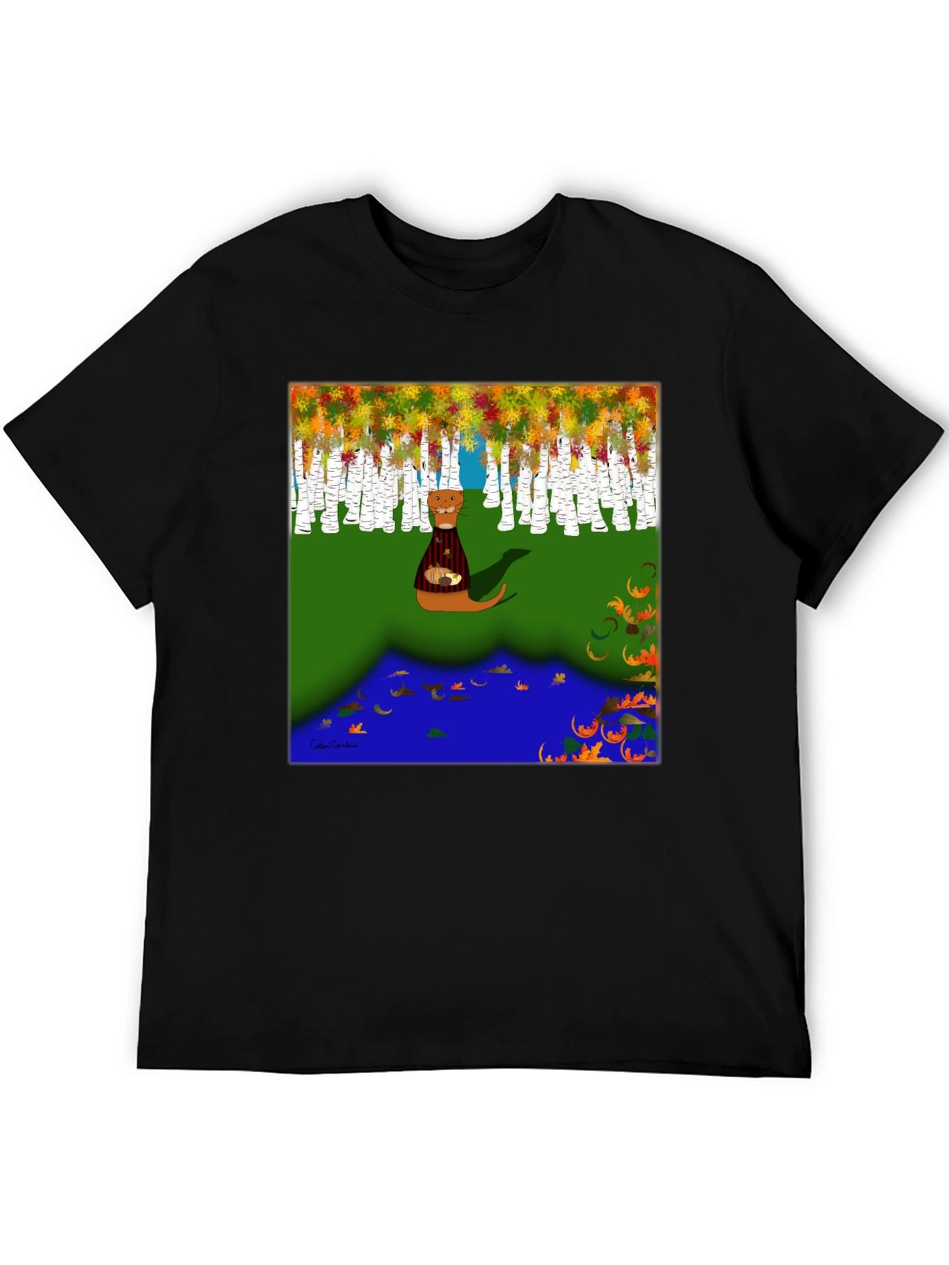 Whimsical Otter Graphic Tee