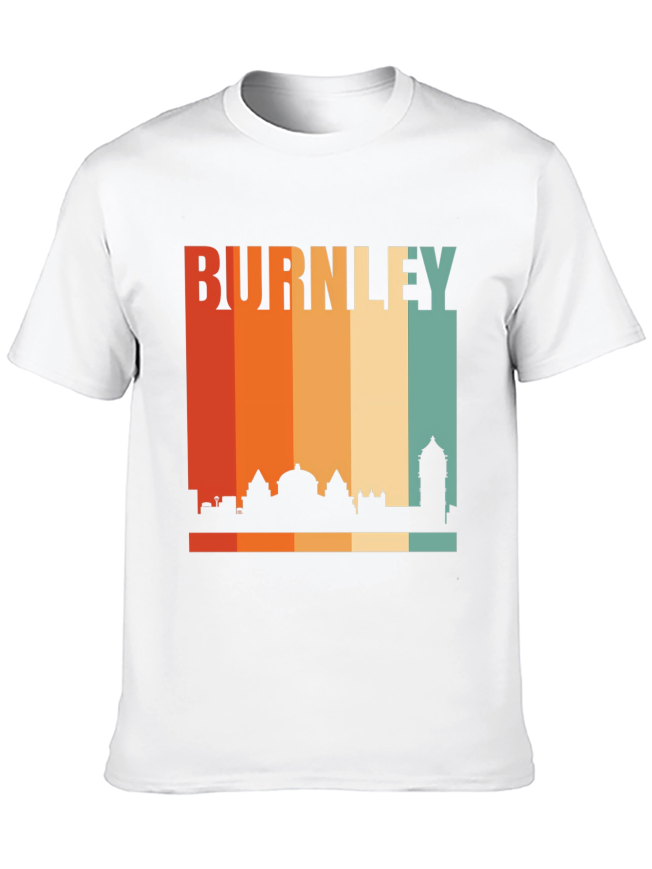 Burnley Skyline Retro Black T-Shirt